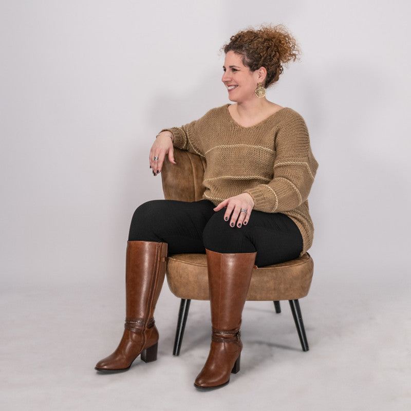 Bottes 2XL pour mollets larges - Modele Meghan