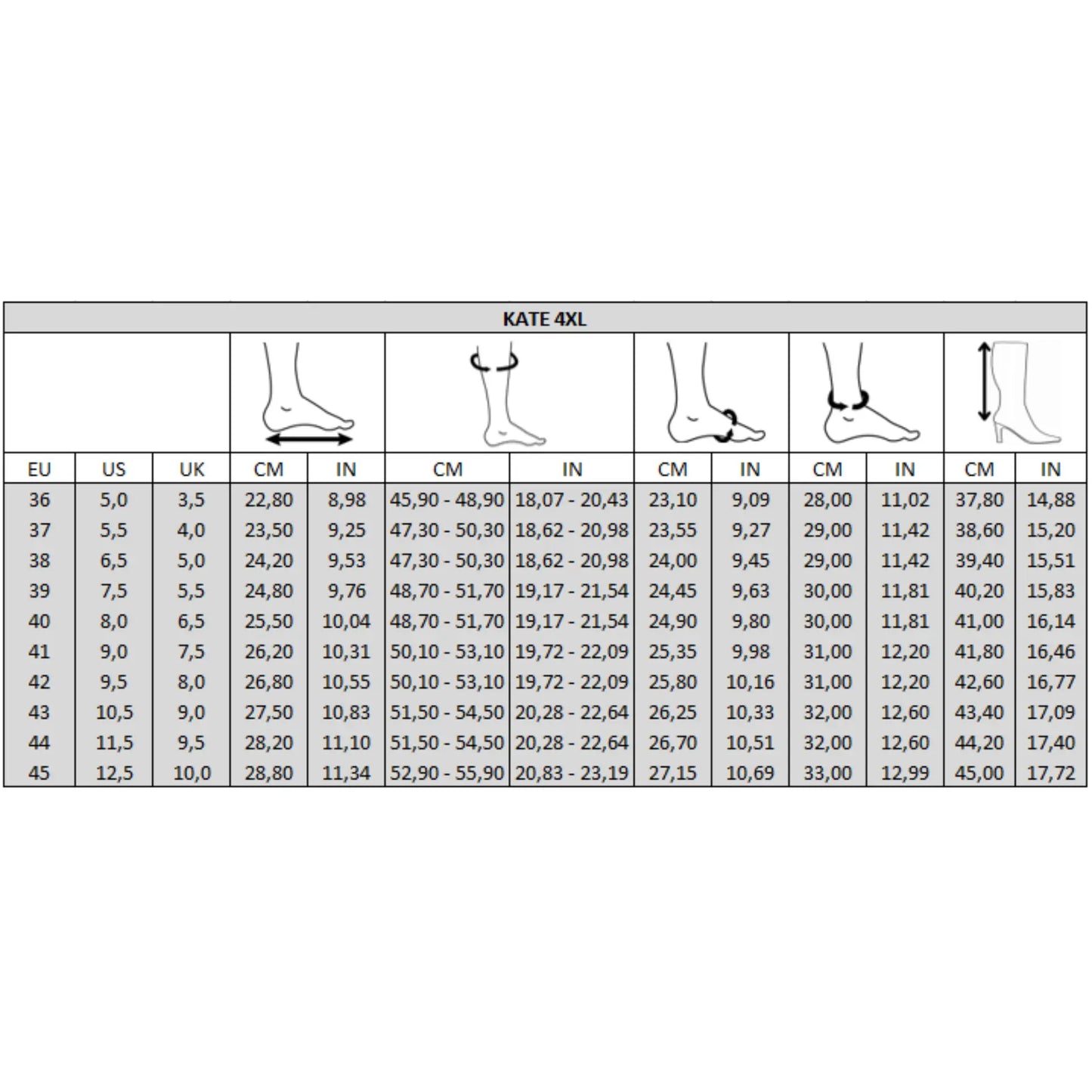 Bottes à mollet large taille 4XL - Modèle Kate