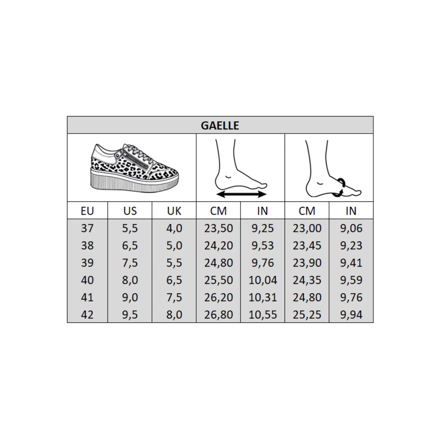 Baskets pieds larges H - Modèle Gaelle