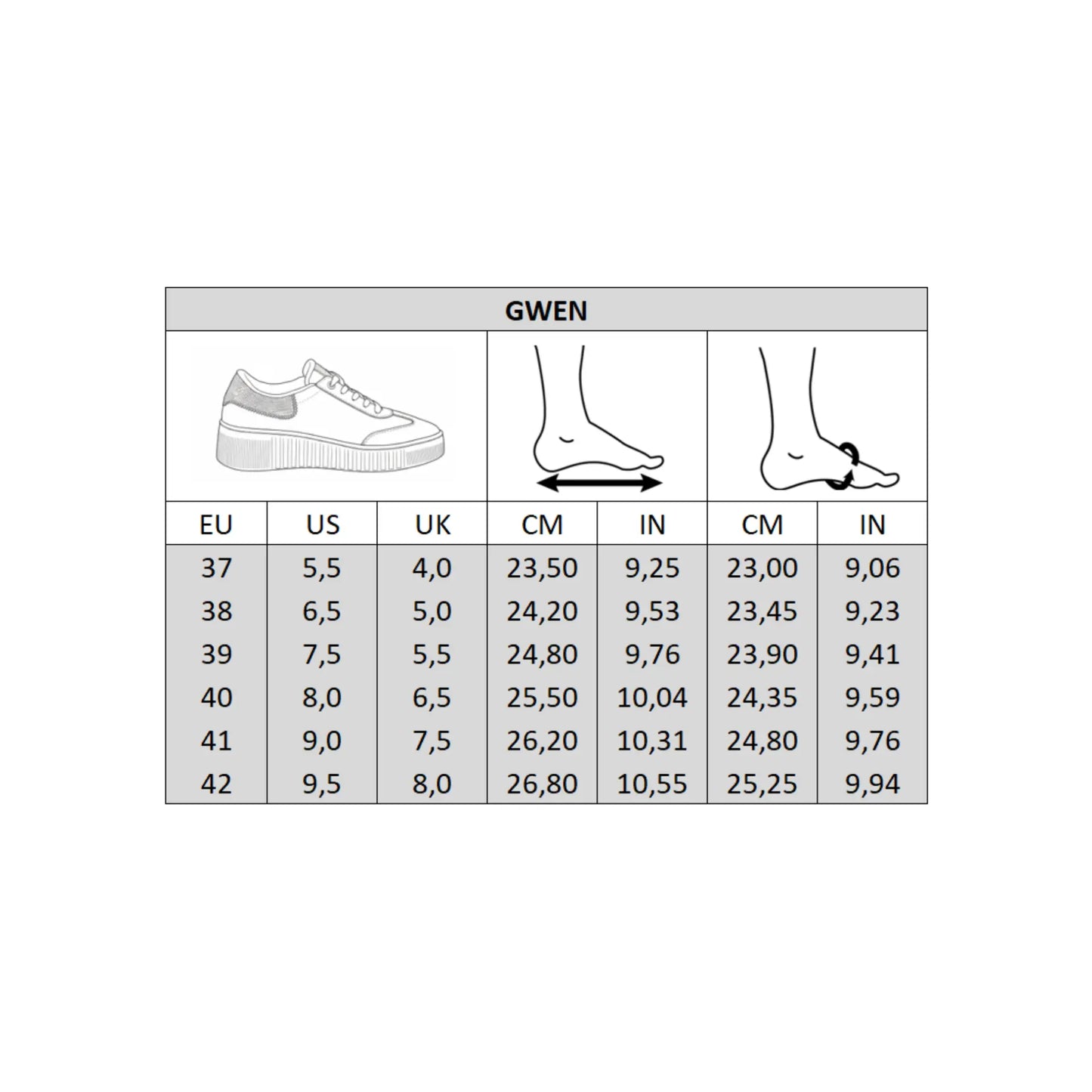 Baskets pieds larges H - Modèle Gwen