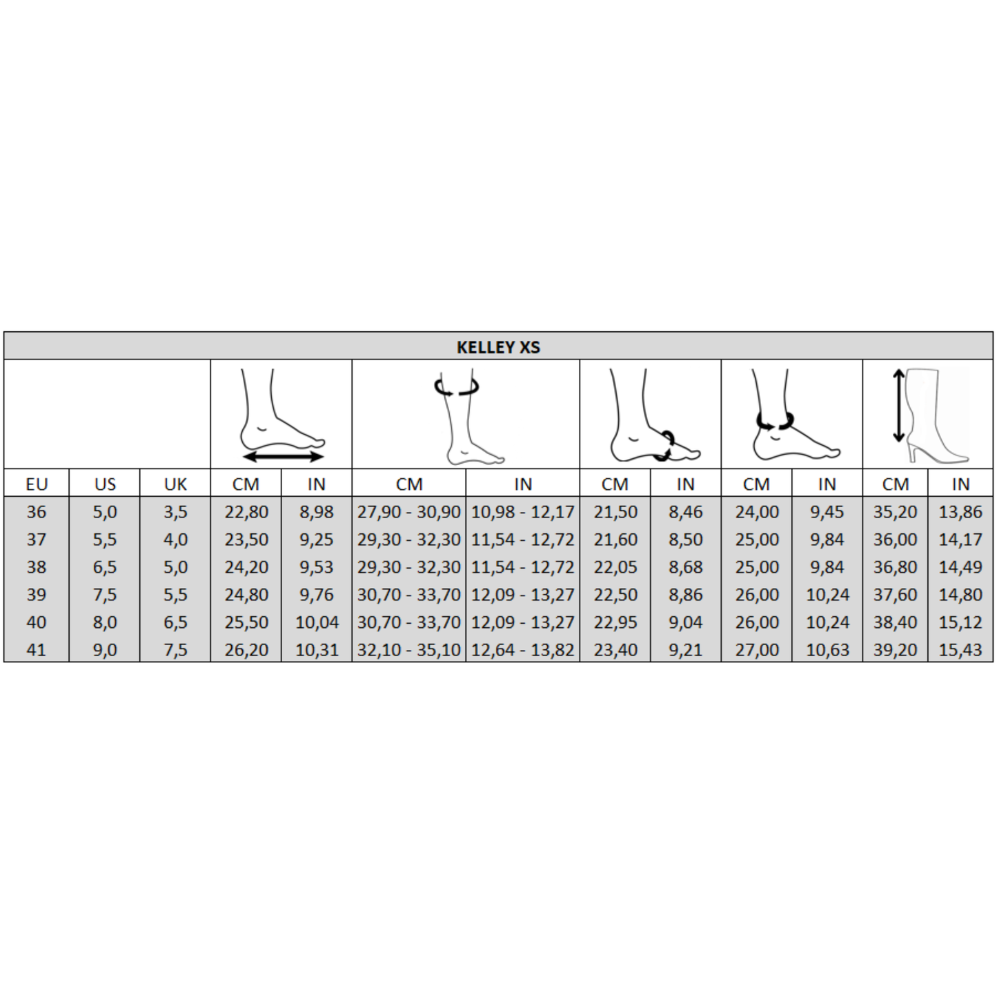 Bottes XS pour mollets fins - Modele Kelley