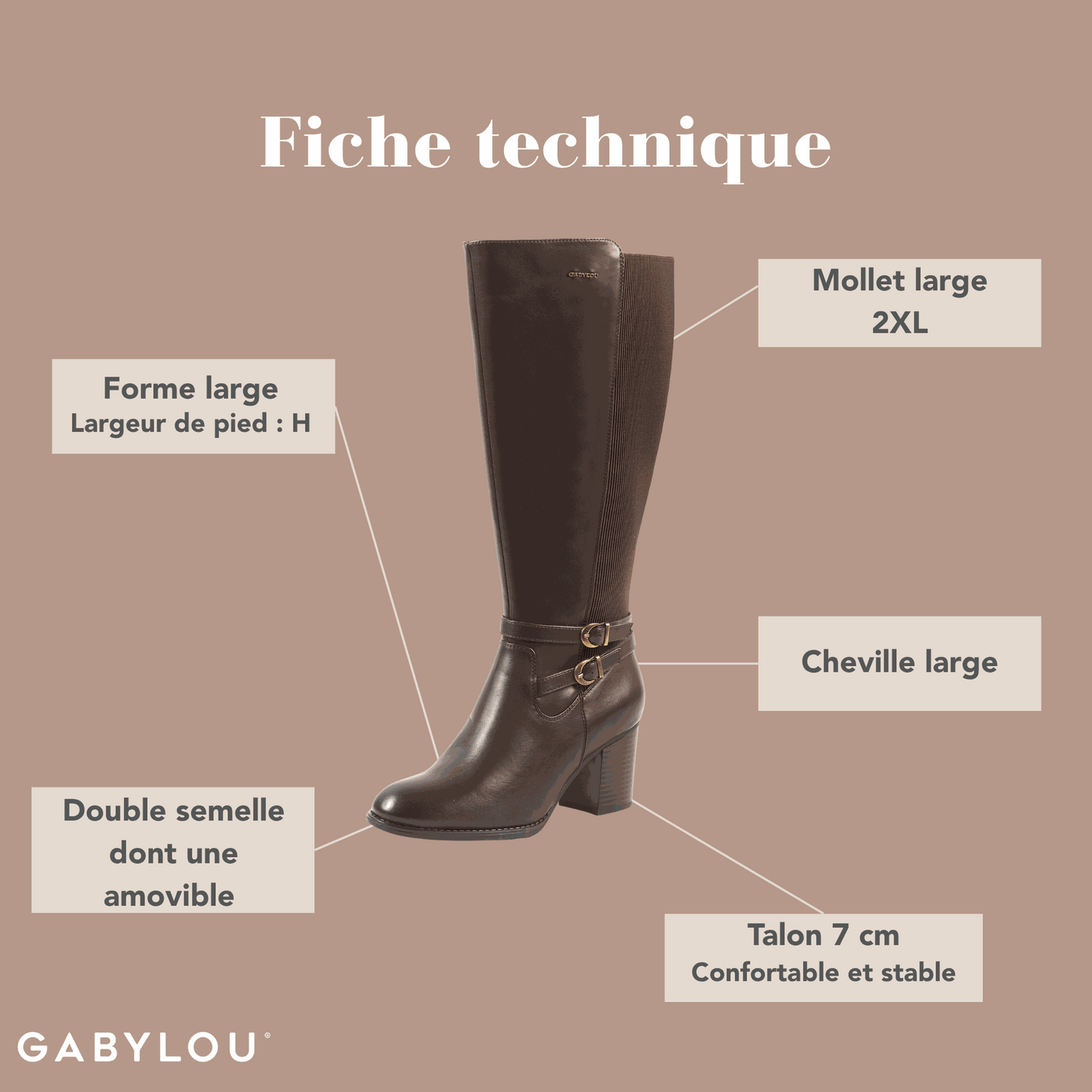 2XL wide calf boots - Marta model