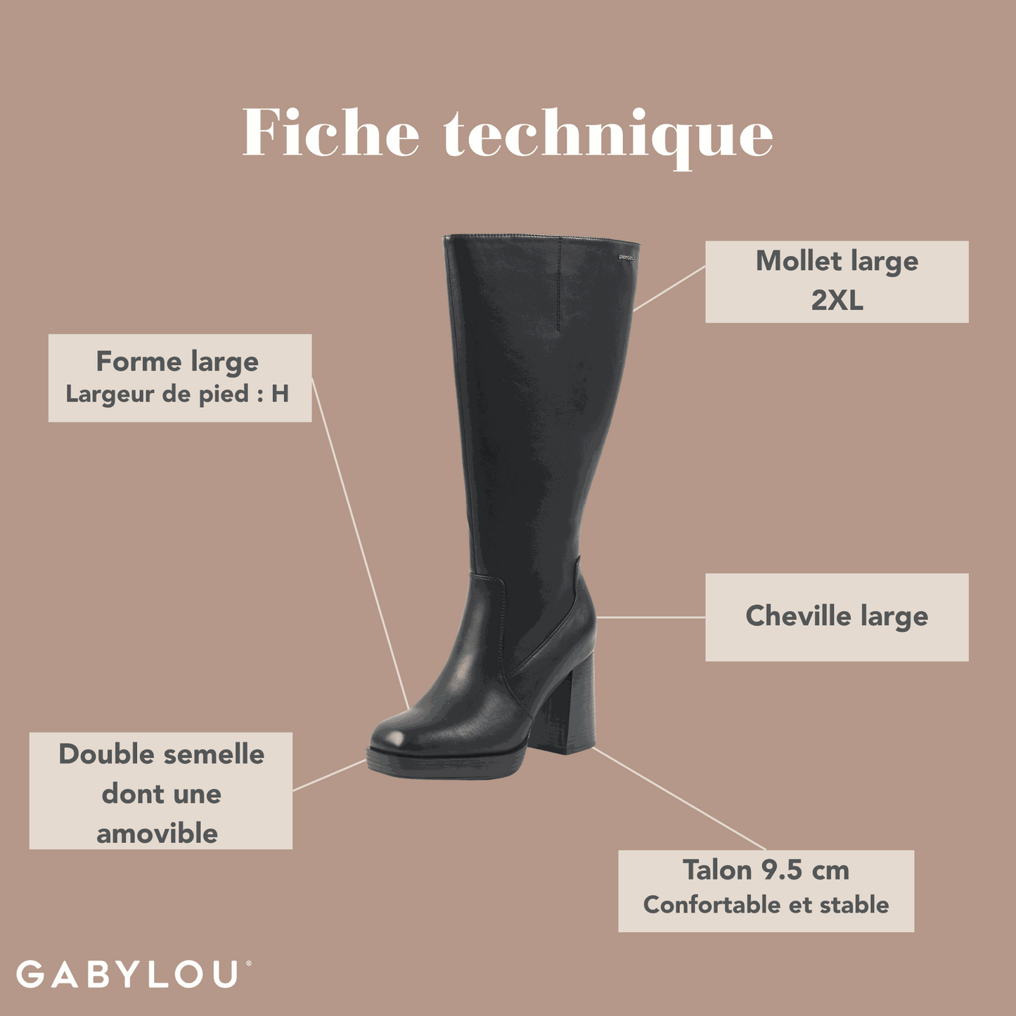2XL wide calf boots - Melissa model