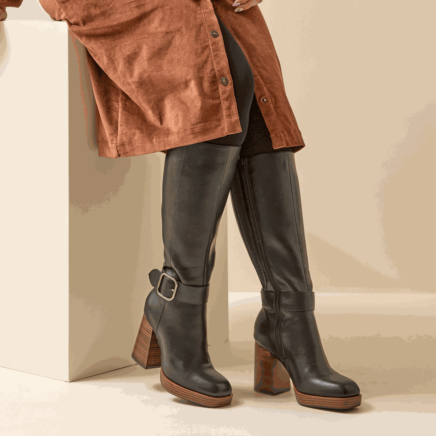 Botas XL para pantorrillas anchas - modelo Nina