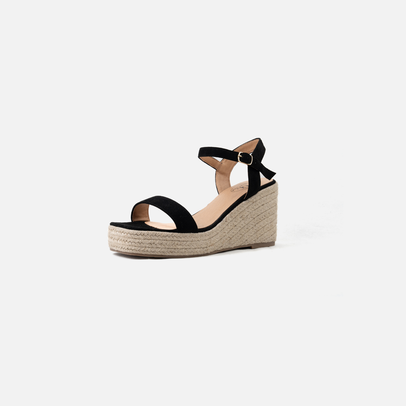 Sandales compensées pieds larges ajustables H - Modele Vic