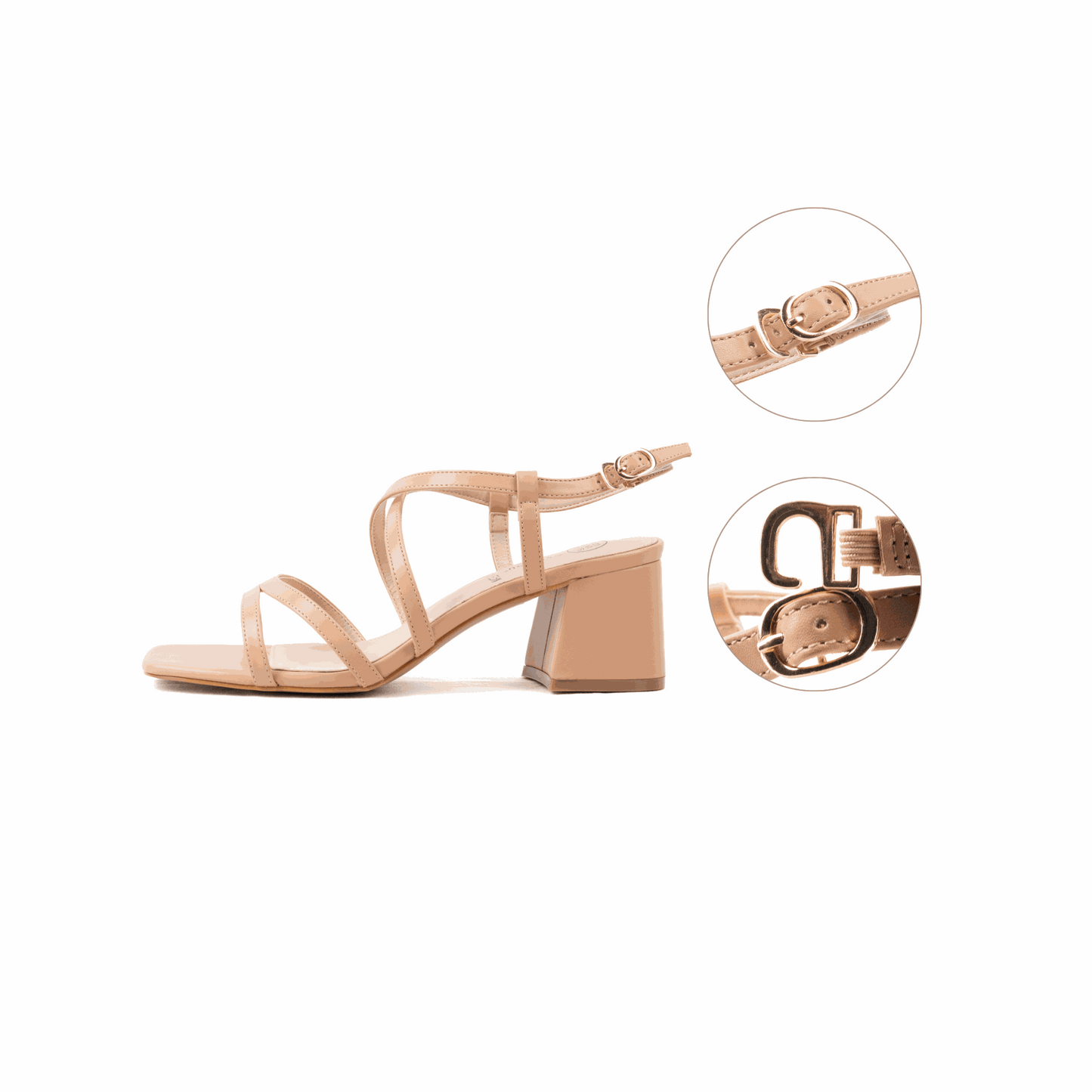 Sandales à talons pieds larges ajustables H - Modele Zoe