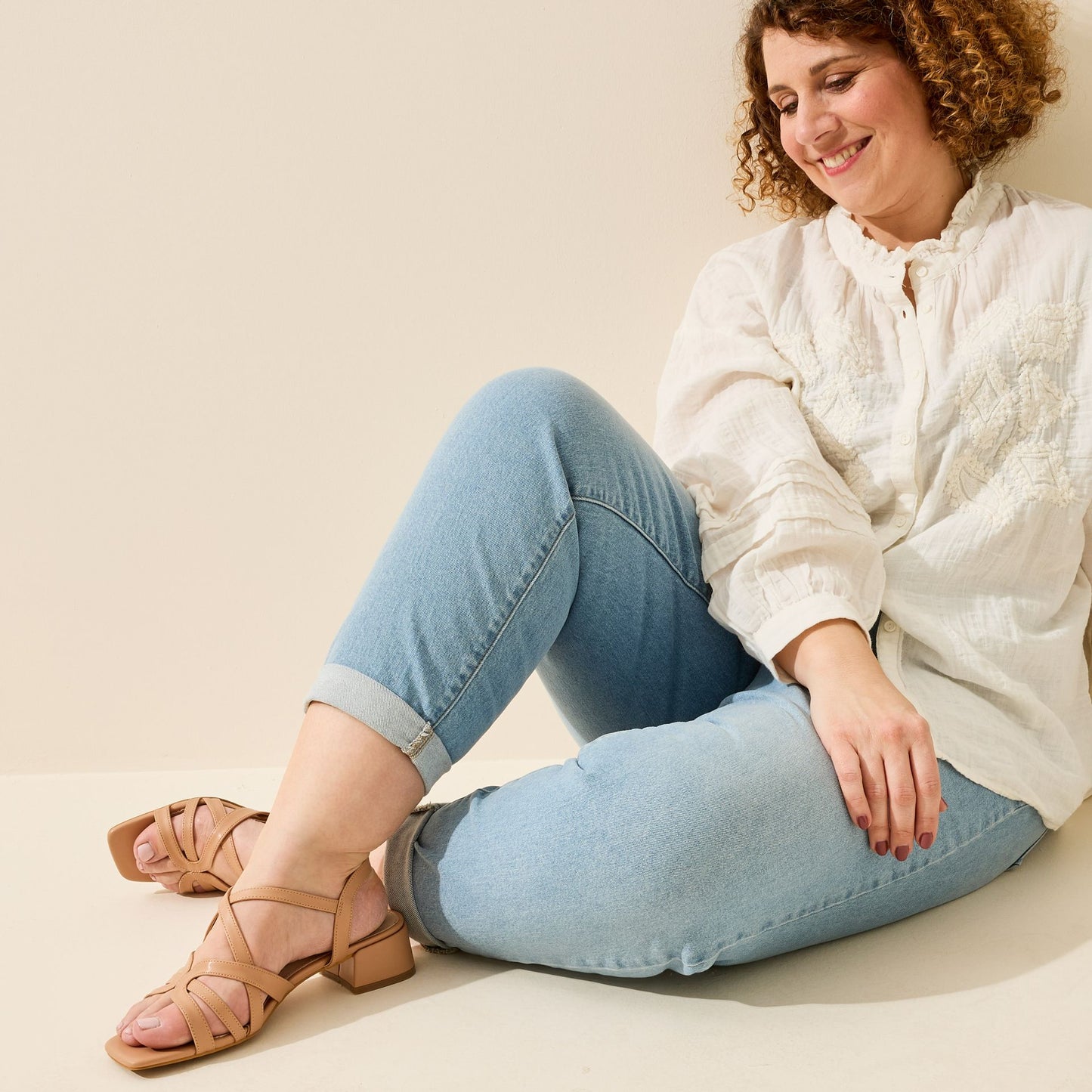 Sandales à talons pieds larges ajustables H - Modele Eva