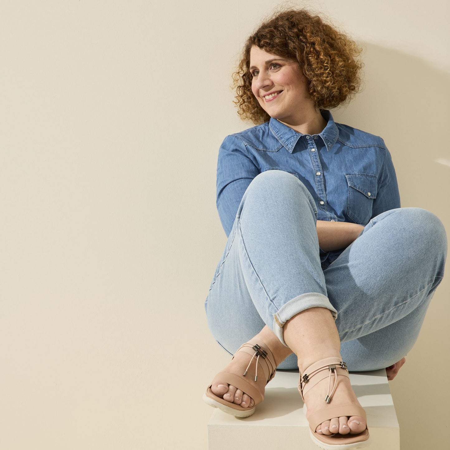 Sandales à talons pieds larges ajustables H - Modele Lou