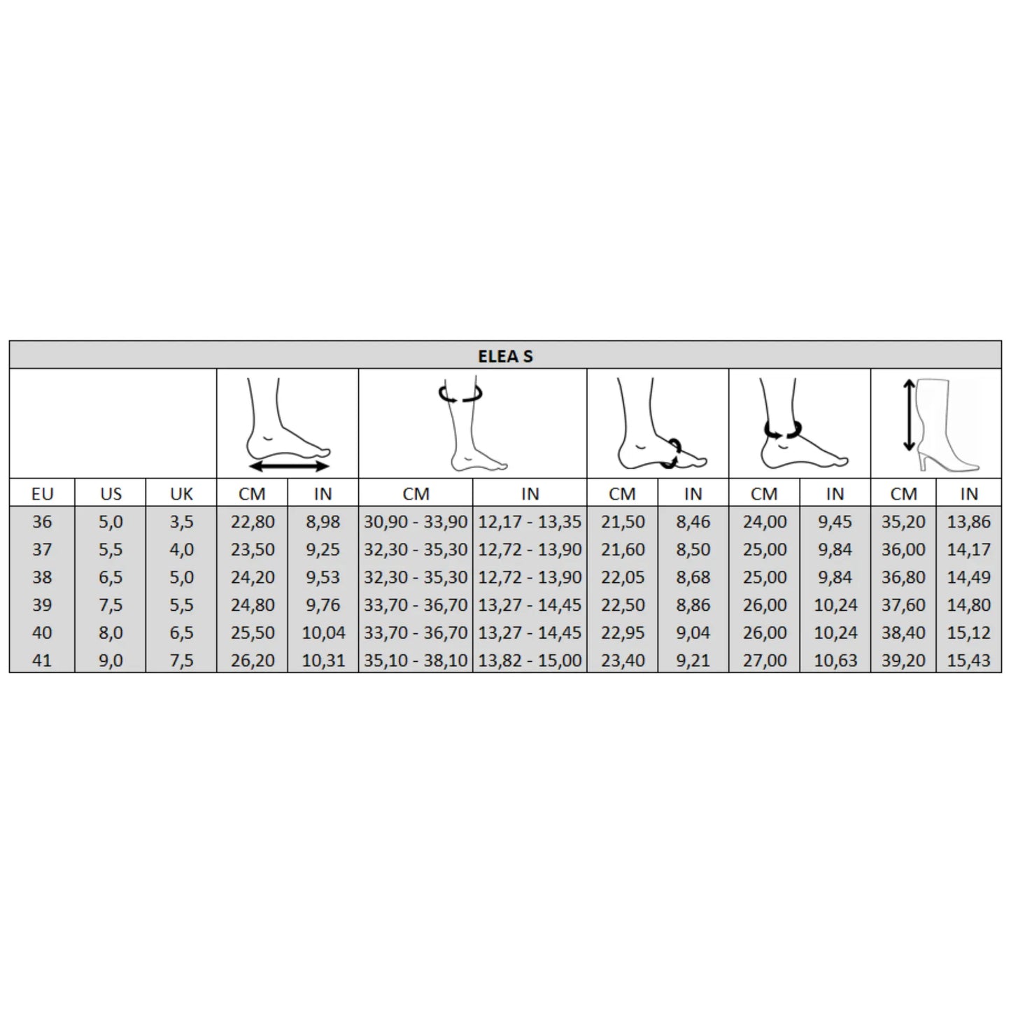 Bottes mollets fins S - Modèle Elea