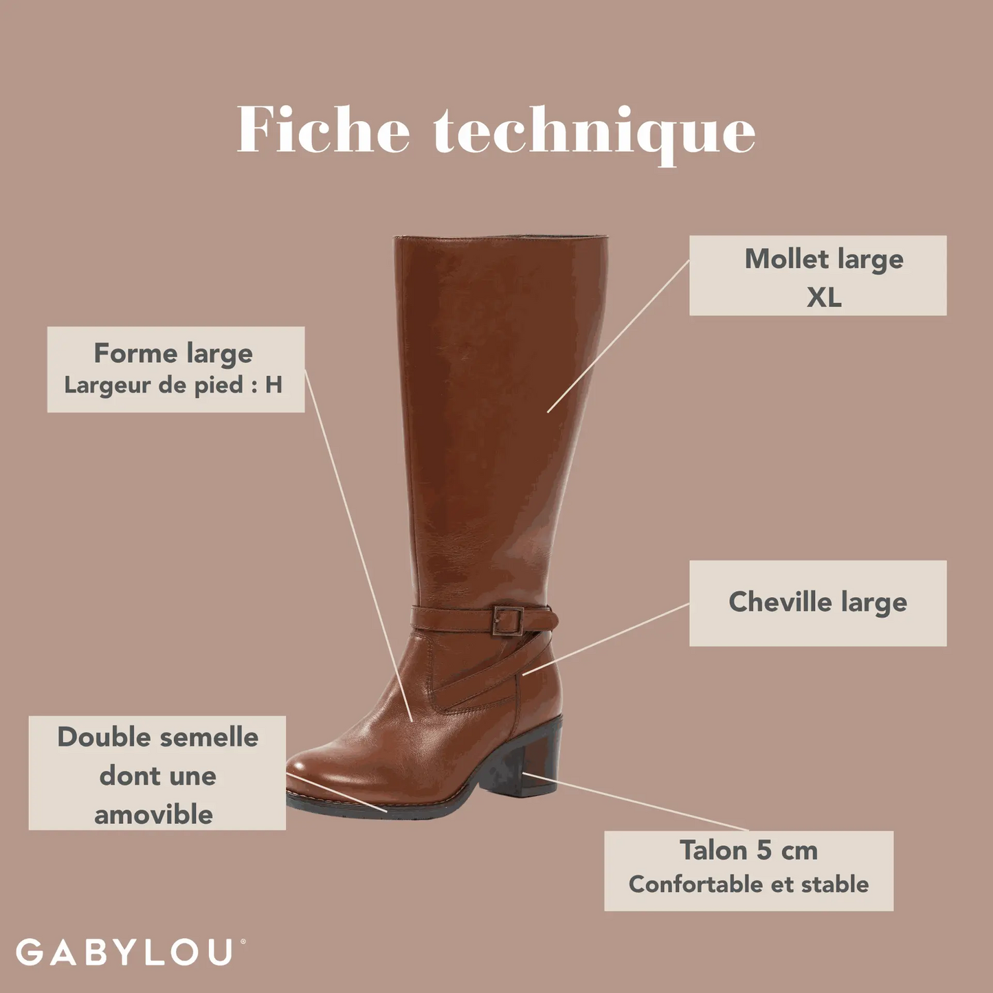 XL wide calf boots - Lily model