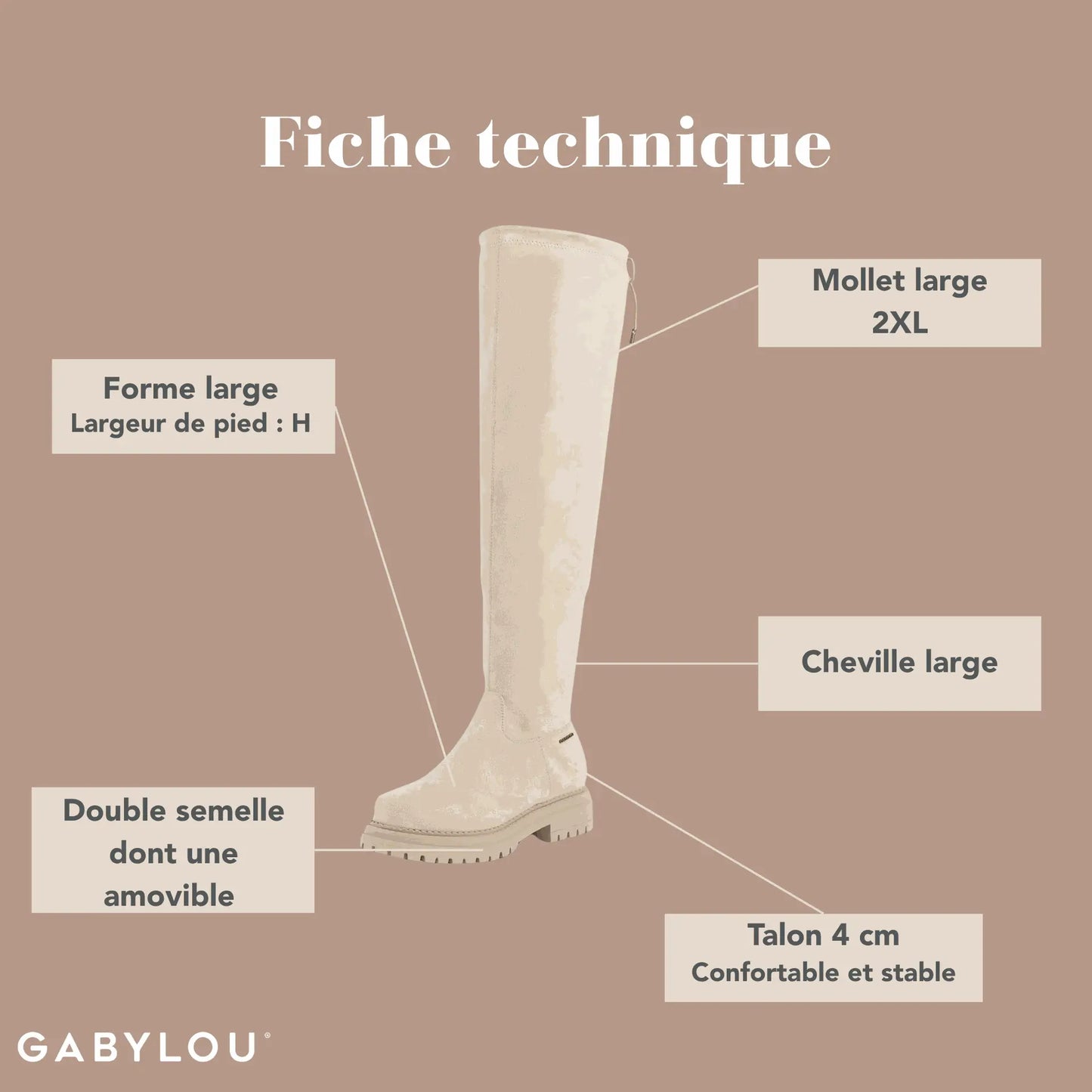 2XL Wadenhose für breite Waden - Modell Aurelie