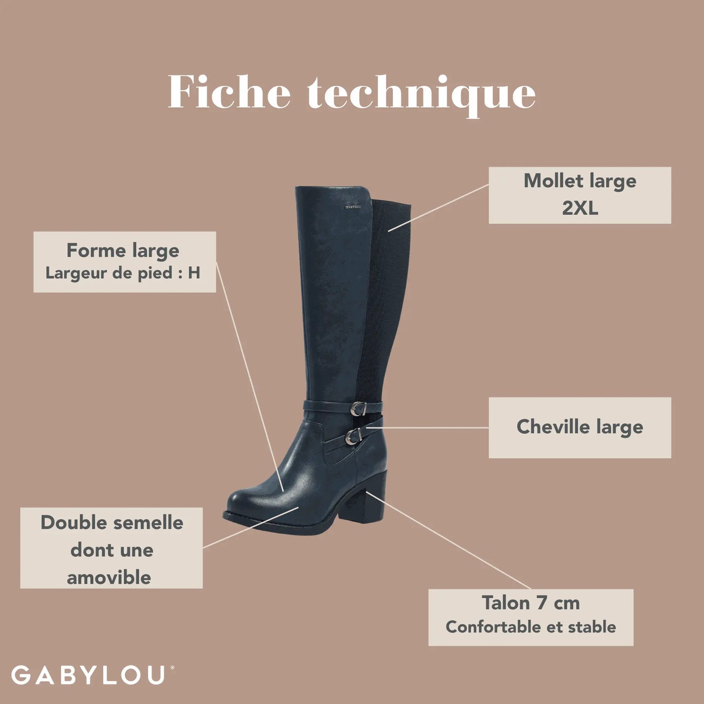 2XL wide calf boots - Marta model