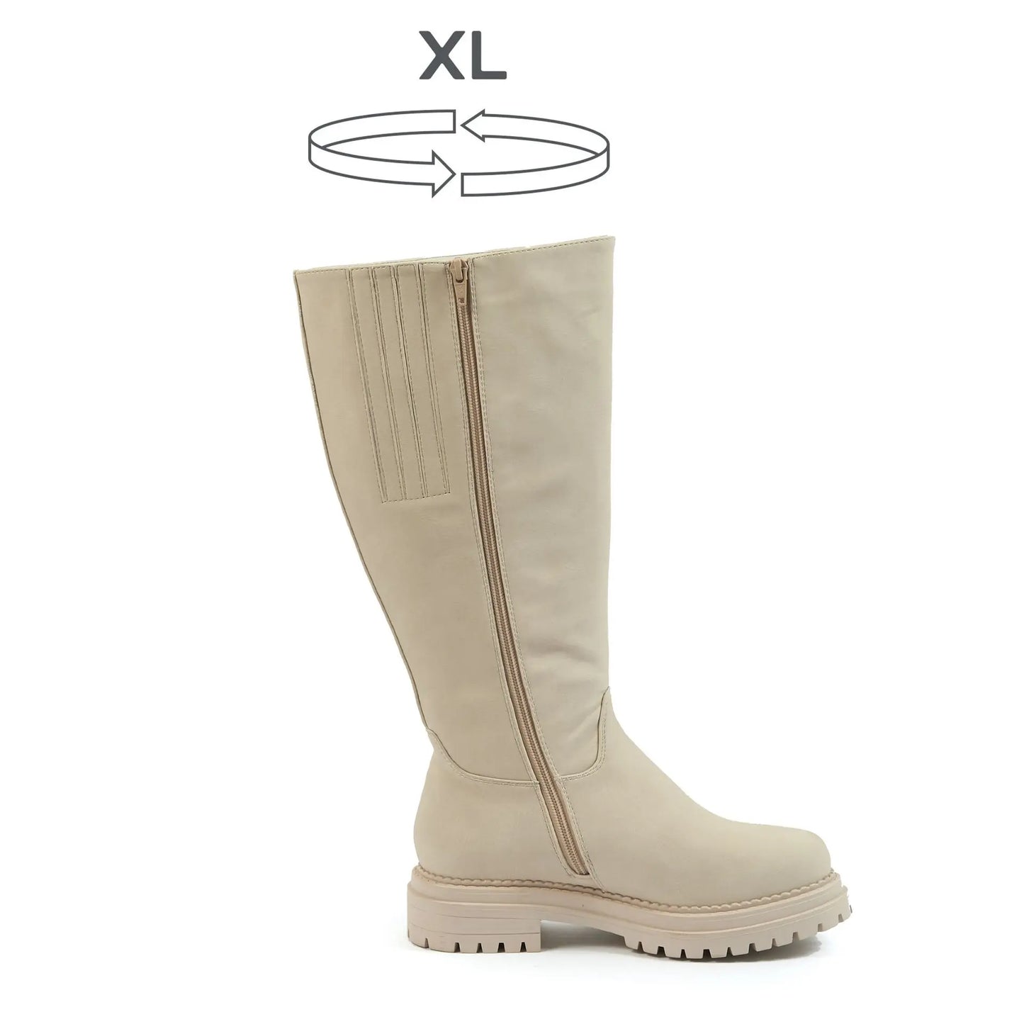 XL laarzen voor brede kuiten - model Emilie