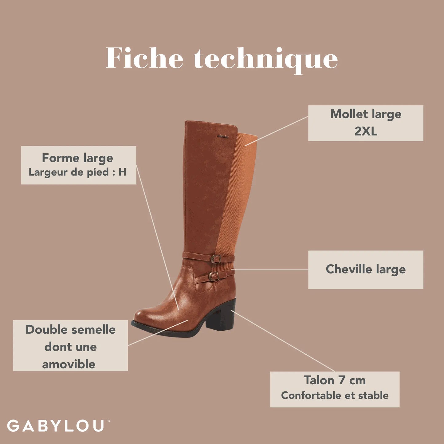 2XL wide calf boots - Marta model