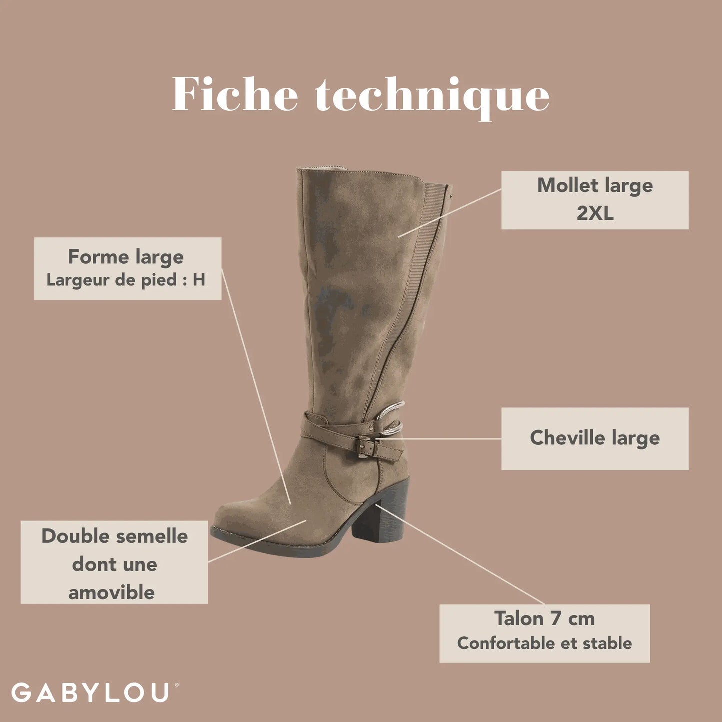 2XL wide calf boots - Marta model