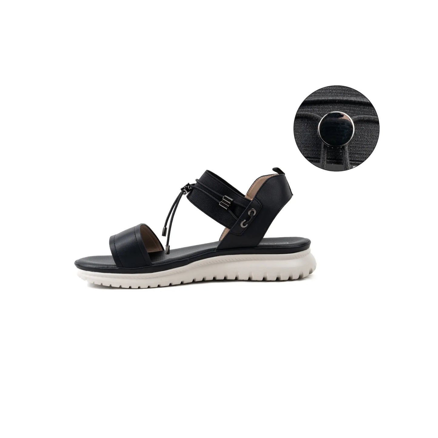 Sandales à bout large ajustables, modèle H - Lou