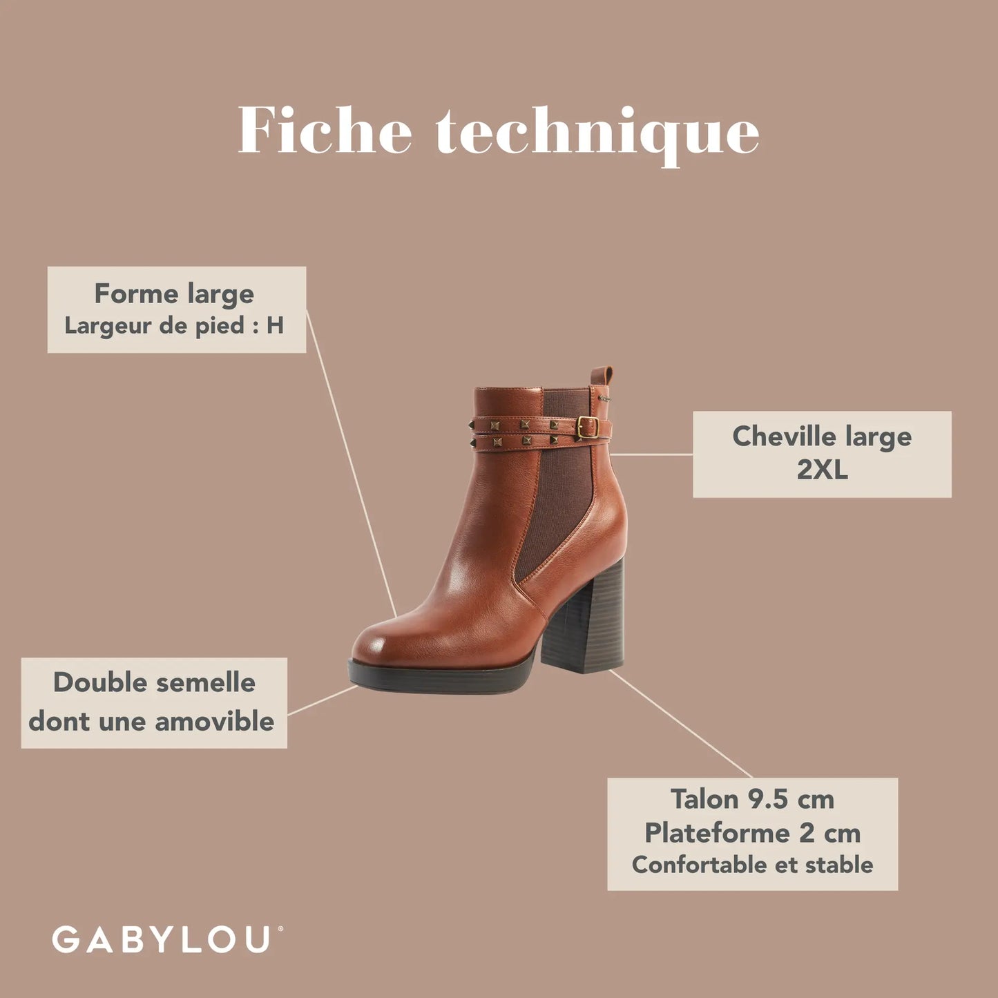 Bottes 2XL pour mollets larges - Modele Kim