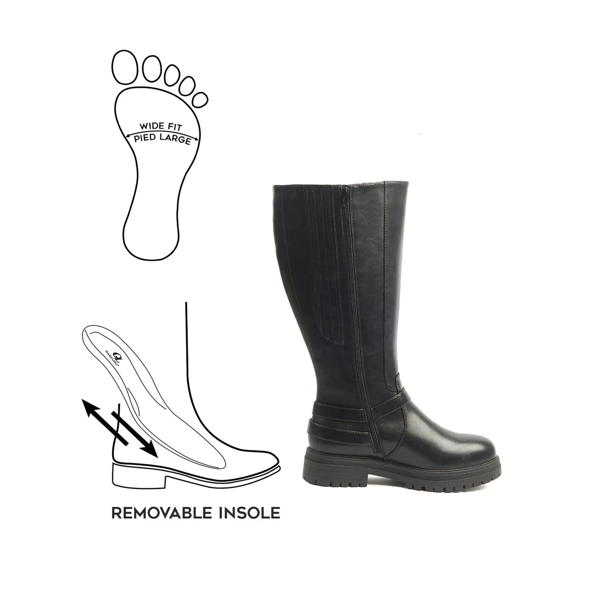 Bottes mollets larges 2XL - Penelope