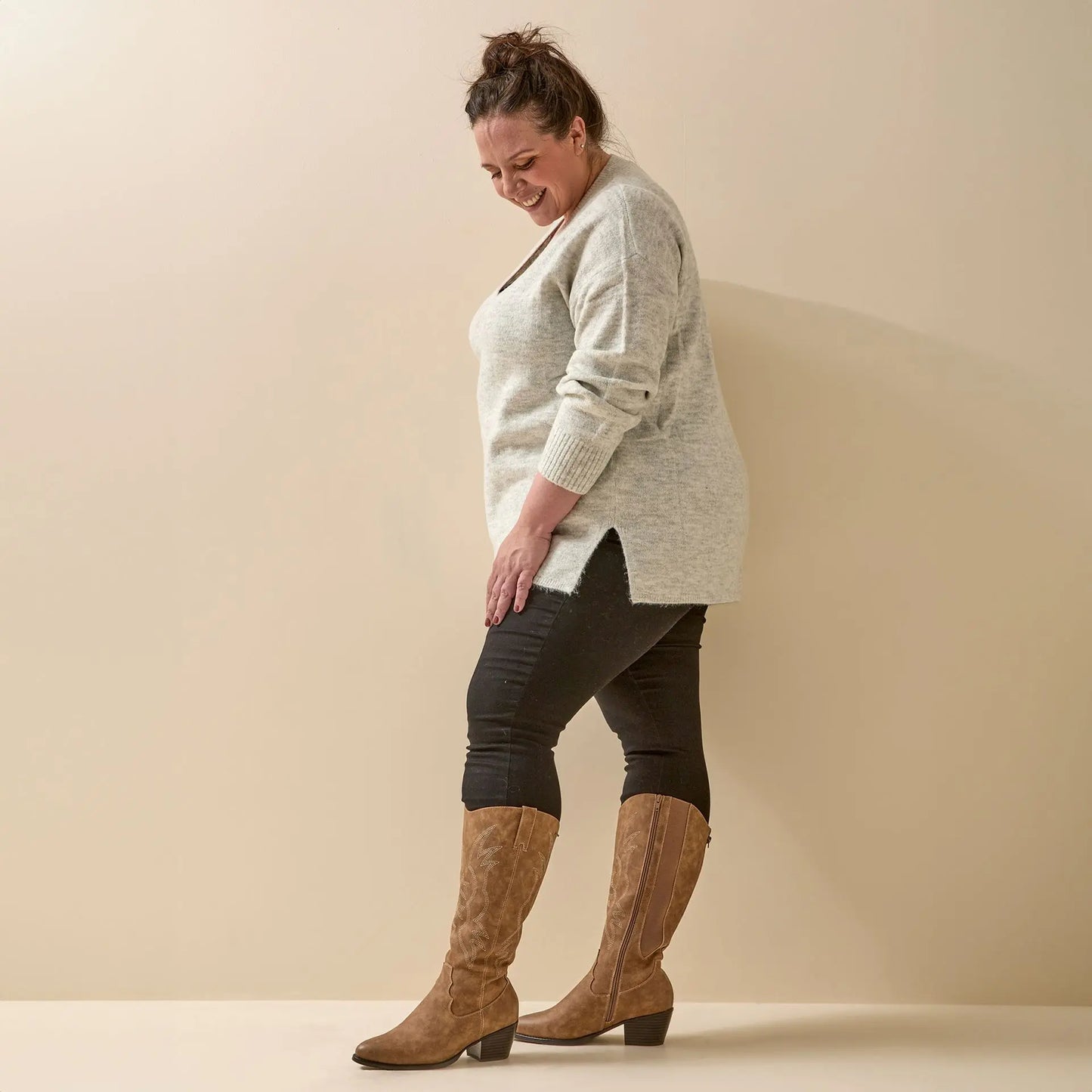 Bottes mollets larges 2XL - Modèle Irina