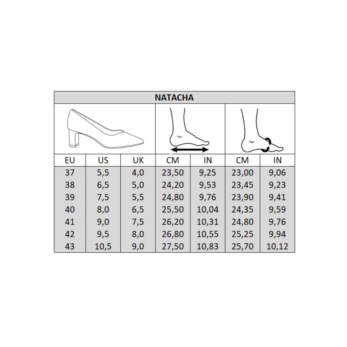 Escarpins pieds larges H - Natacha