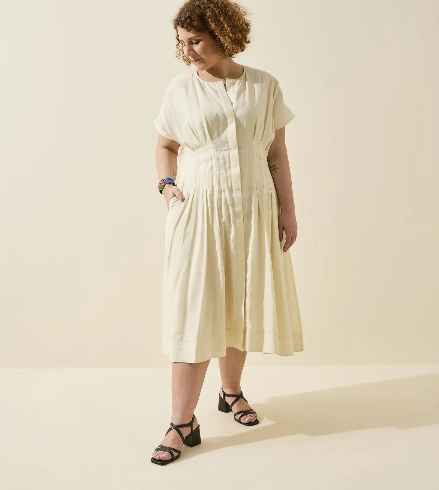 Sandales à talons réglables à bout large, modèle H - Zoe