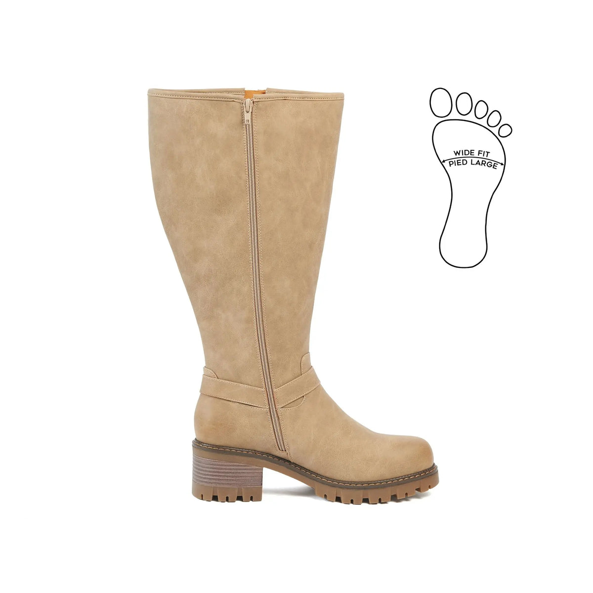 Bottes mollets larges 2XL - Apricot