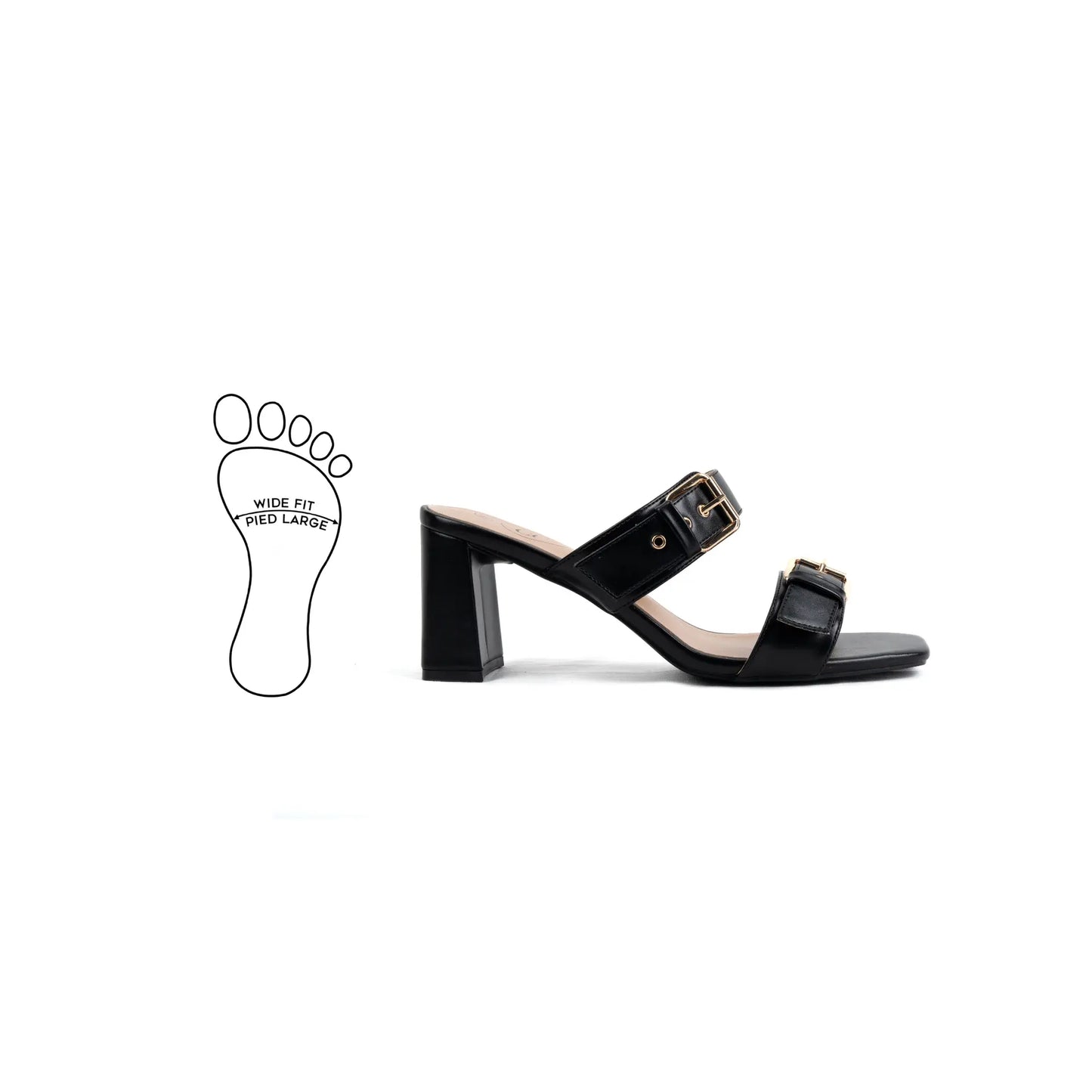 Mules pieds larges H - Modèle Iza