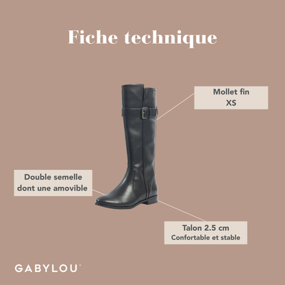 Bottes XS pour mollets fins - Modele Kelley