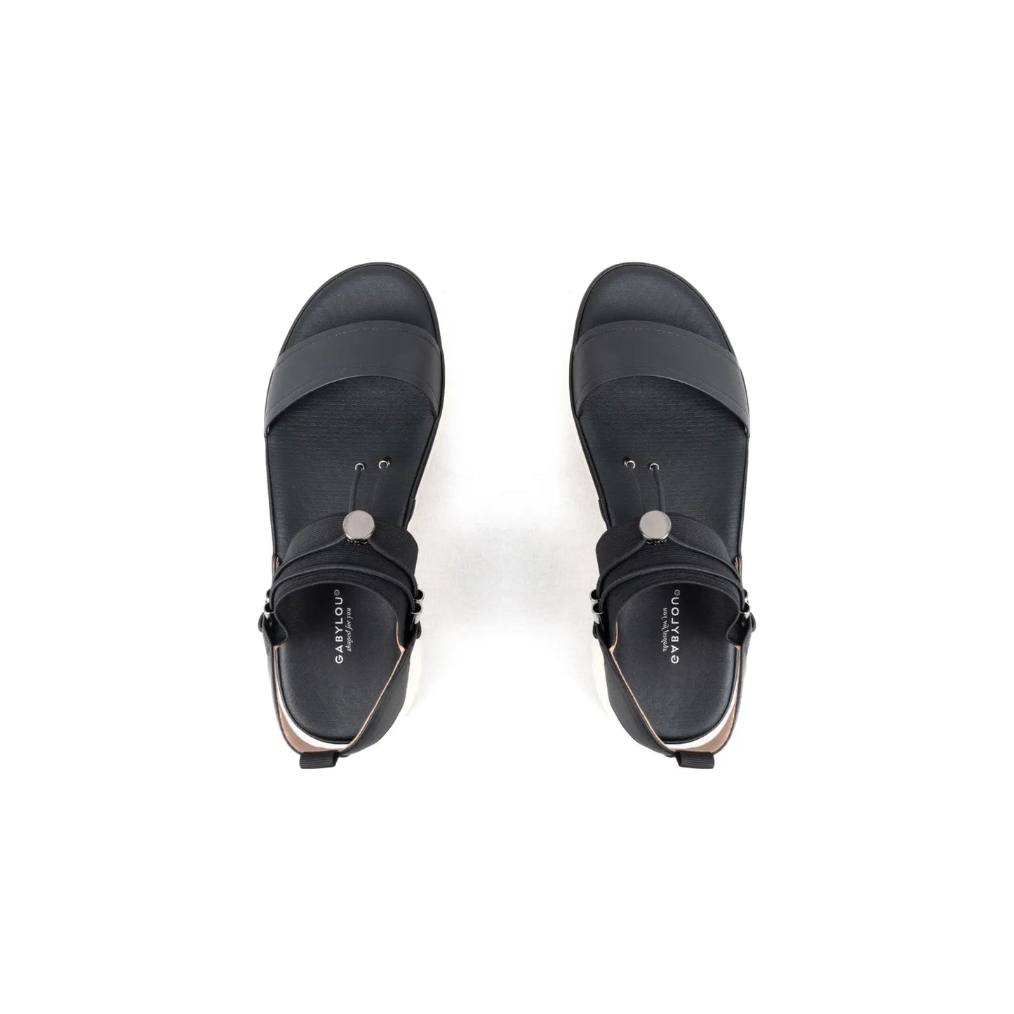 Sandales à bout large ajustables, modèle H - Lou