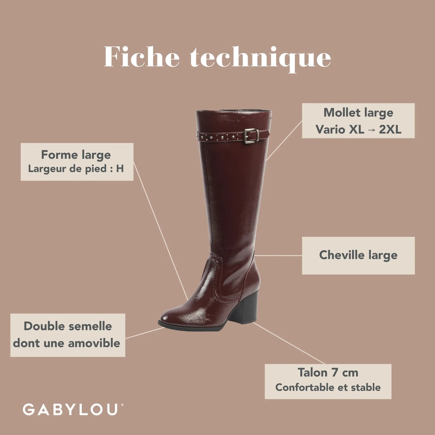 Bottes mollets larges XL - Chrystel