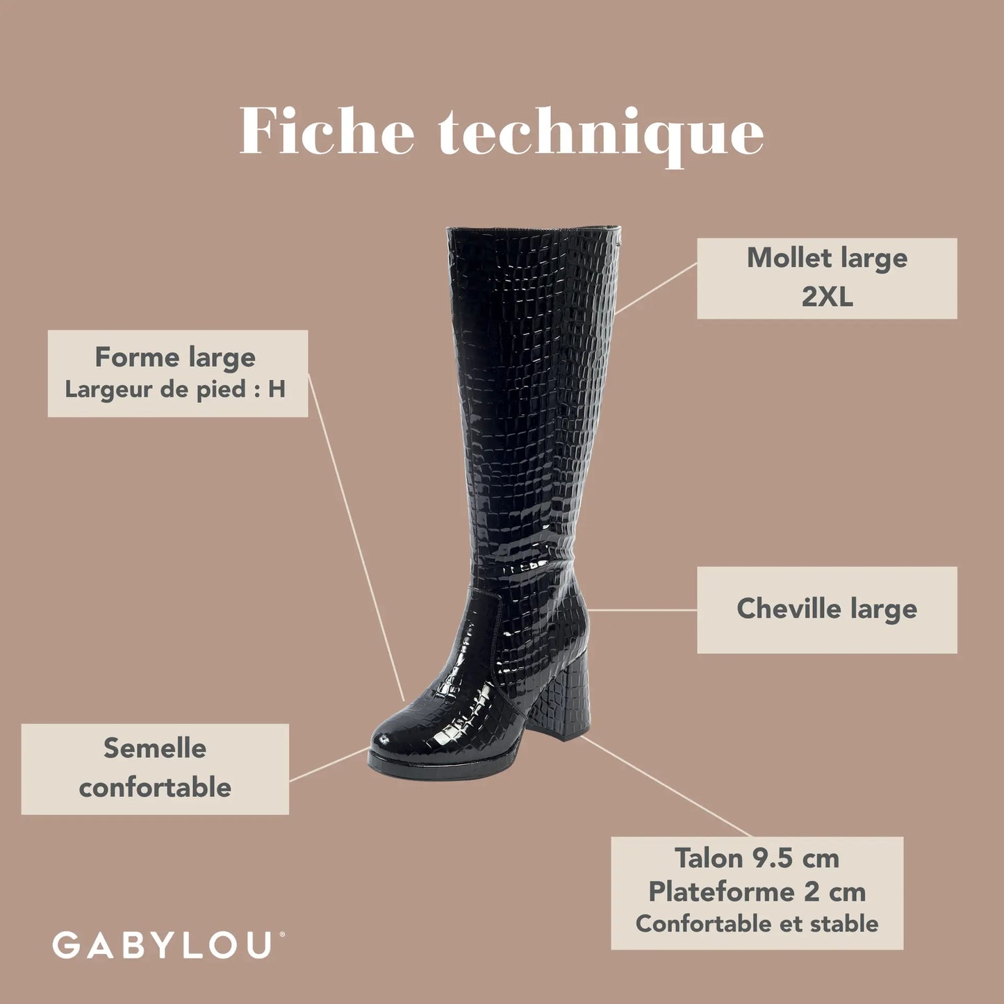 Bottes mollets larges 2XL - Melissa