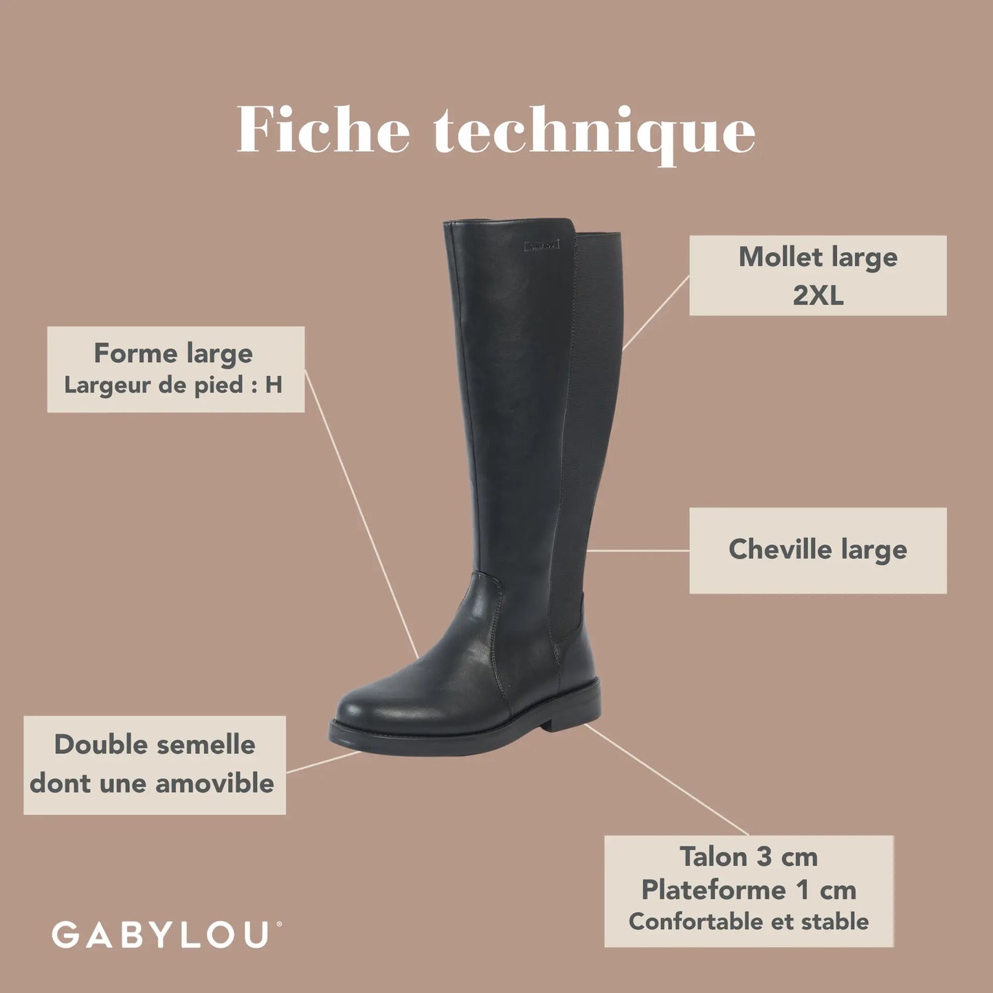 Bottes mollets larges 2XL - Guiomar