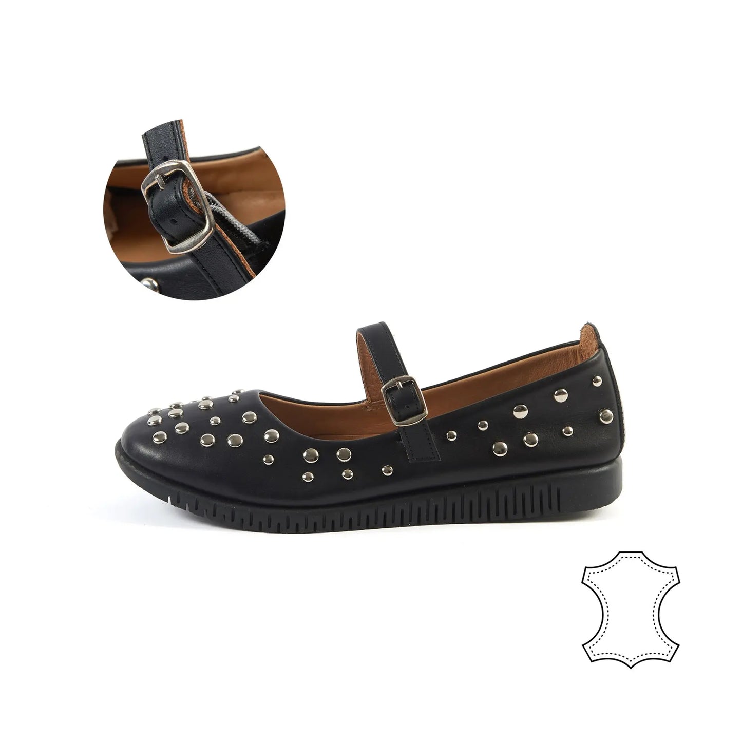 Ballerines pieds larges H - Modèle Elisa