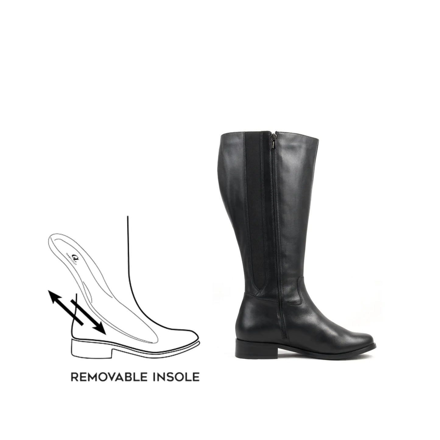 Bottes à mollet large 2XL - Modèle Paris