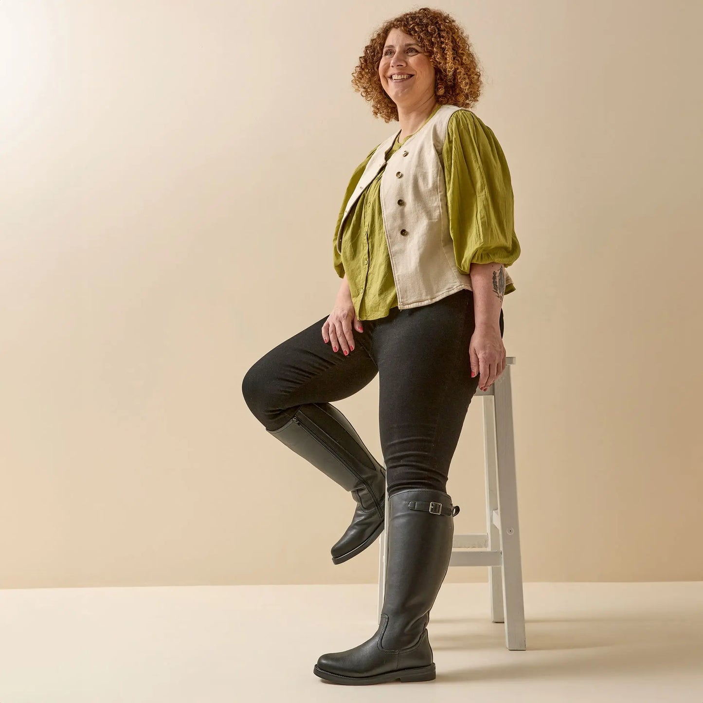 Bottes à mollet large taille 4XL - Modèle Kate