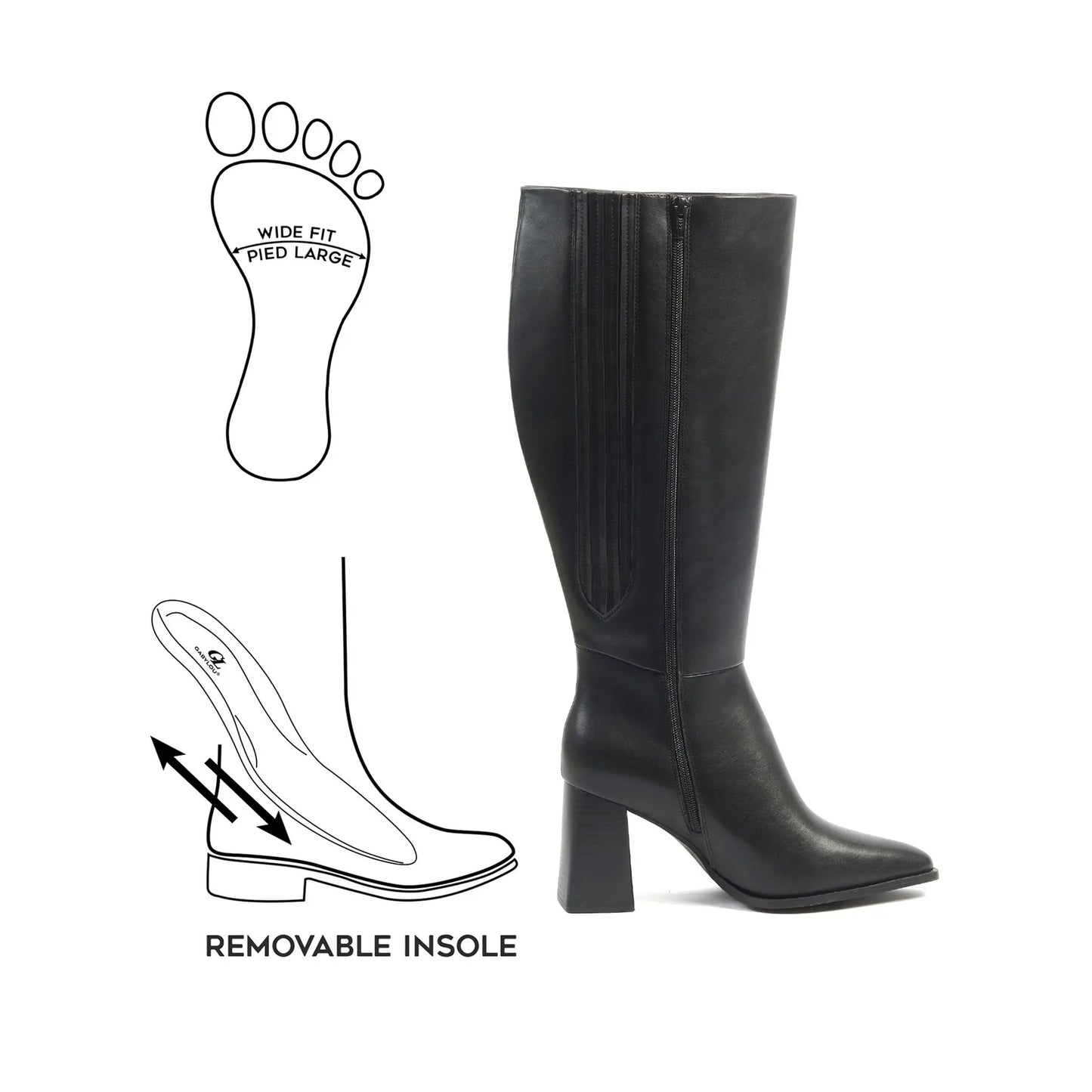 Bottes mollets larges 2XL - Sarah