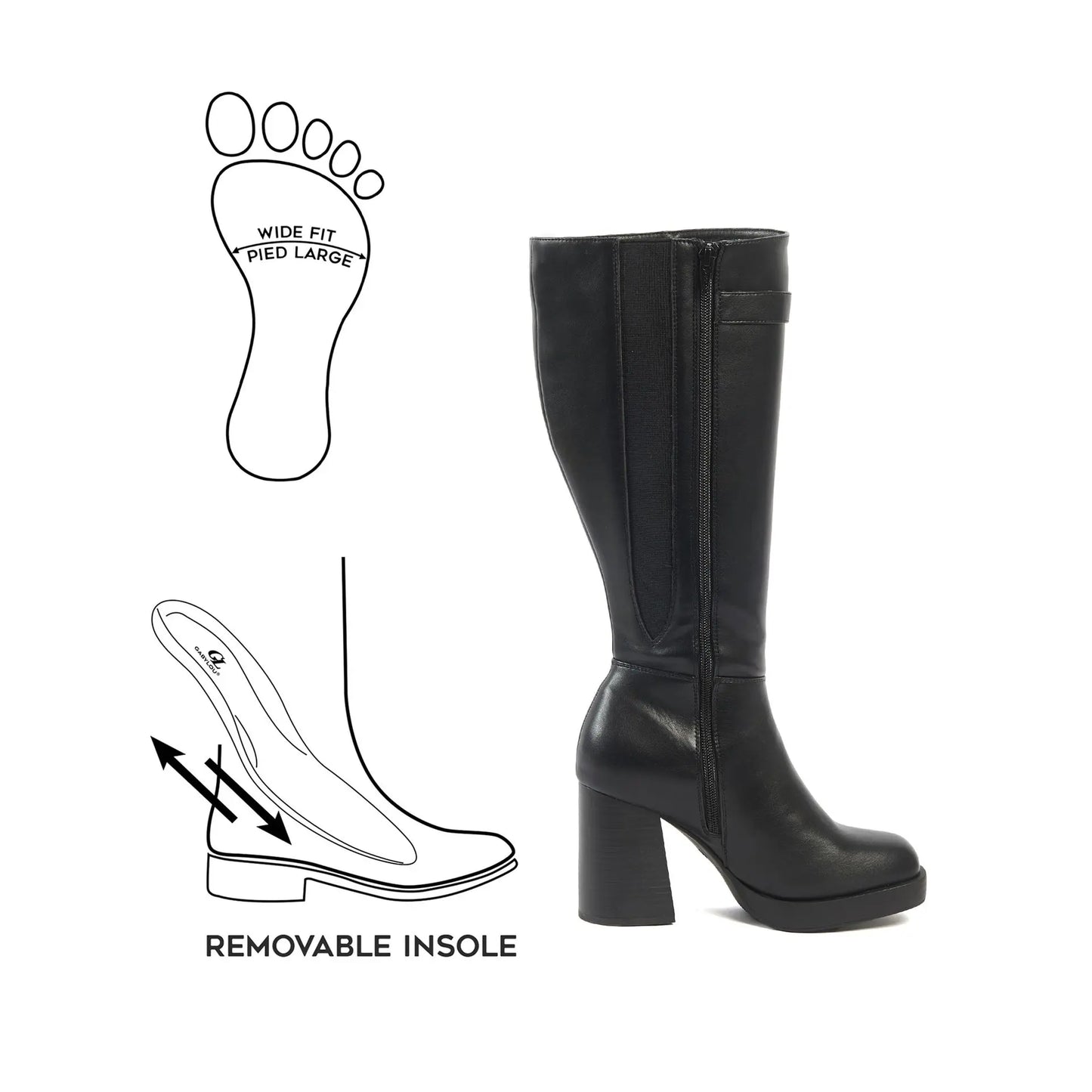 Bottes mollets larges XL - Nina