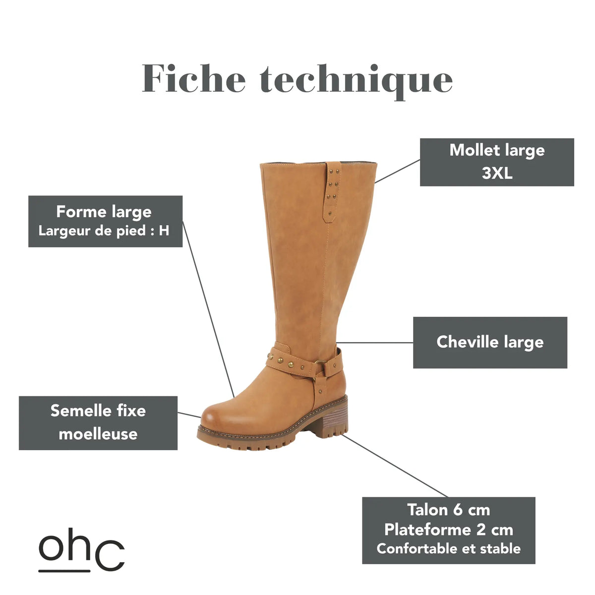 Bottes mollets larges 3XL - Lime