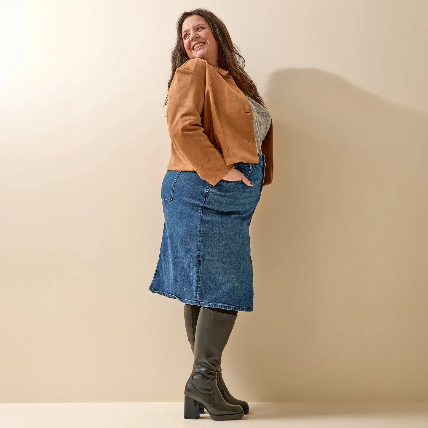 Bottes à mollet large taille 2XL - Modèle Melissa