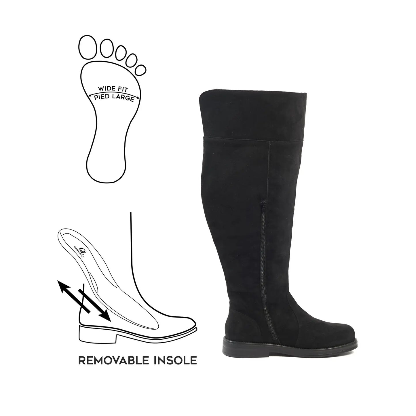 Bottes mollets larges 3XL - Sandra