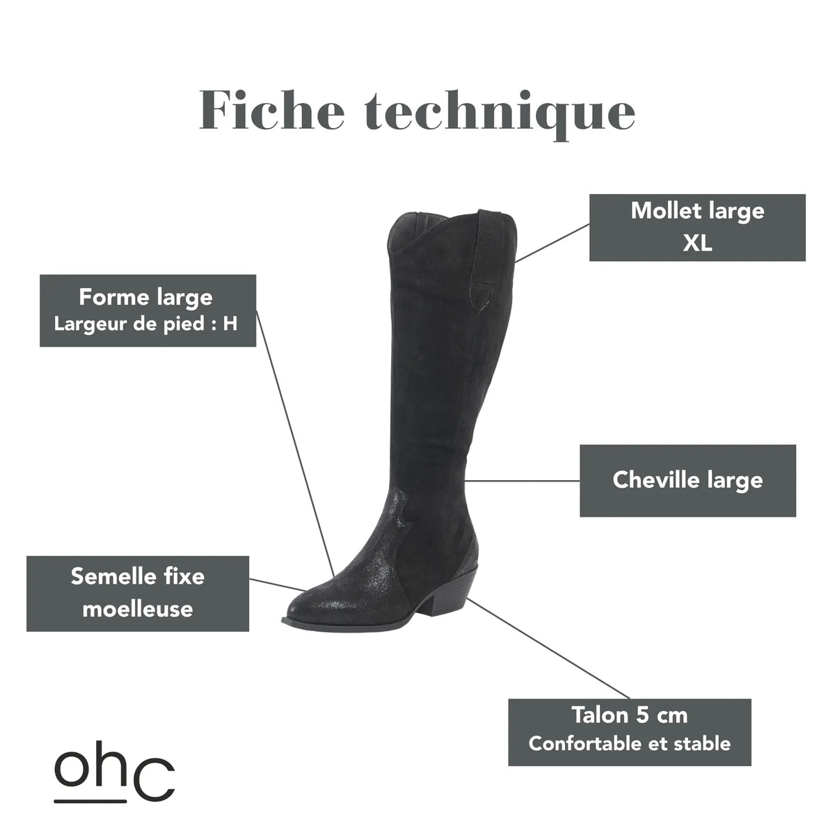 Bottes mollets larges XL - Coconut