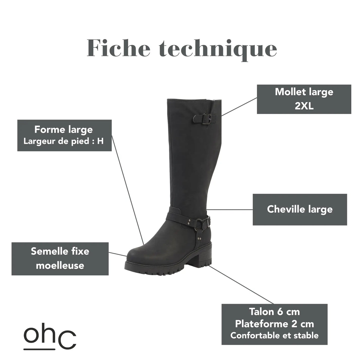 Bottes mollets larges 2XL - Apricot
