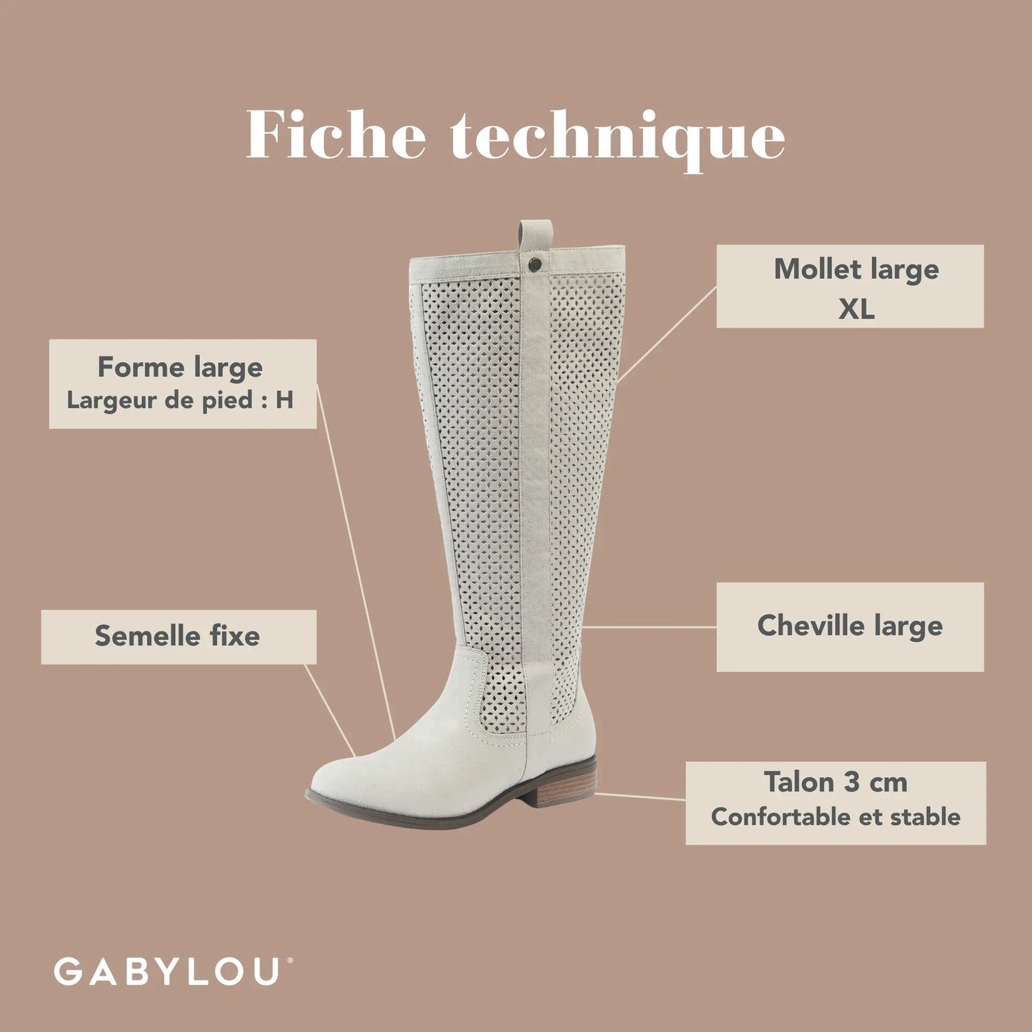 Bottes mollets larges XL - Colette