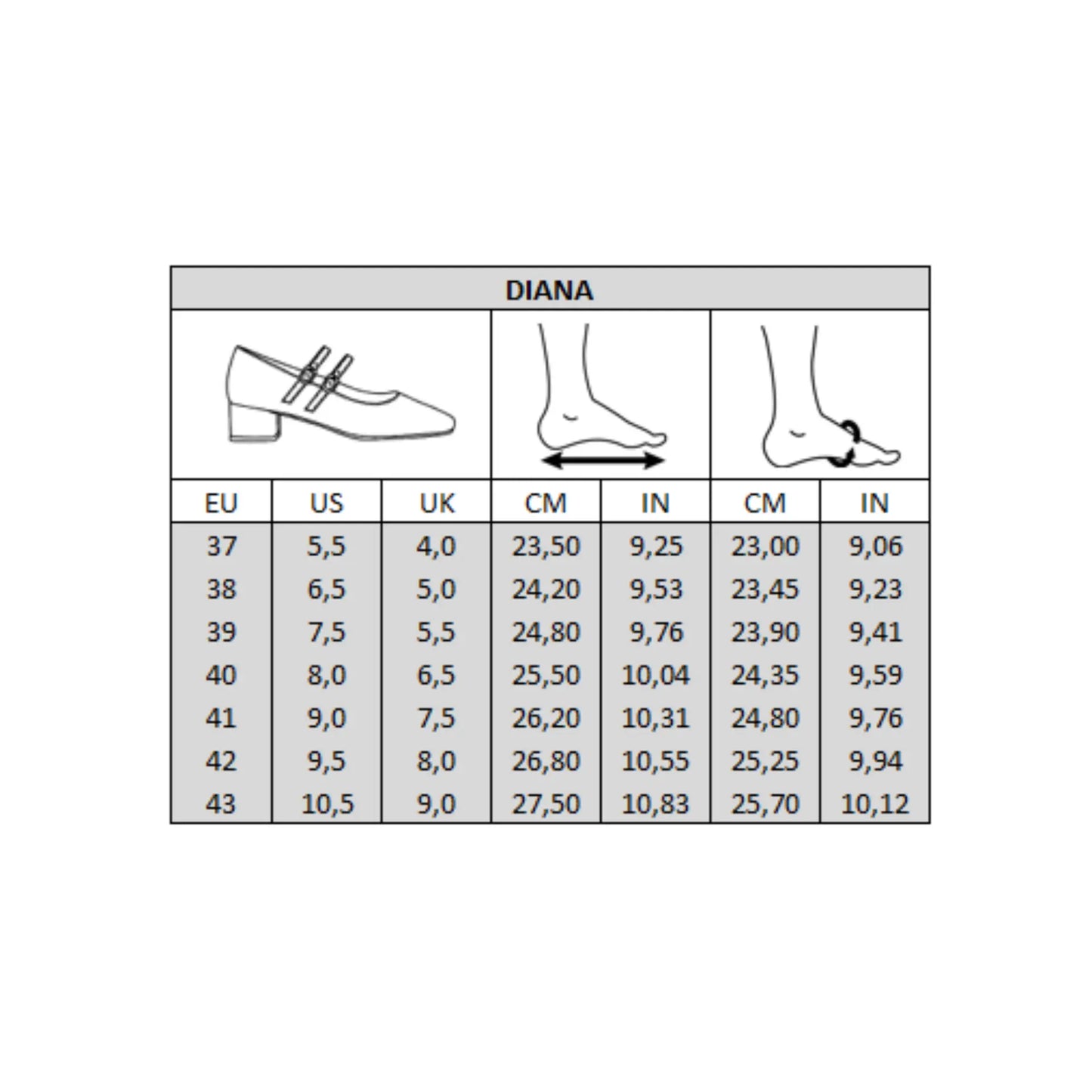Sandales pieds larges H - Modele Diana