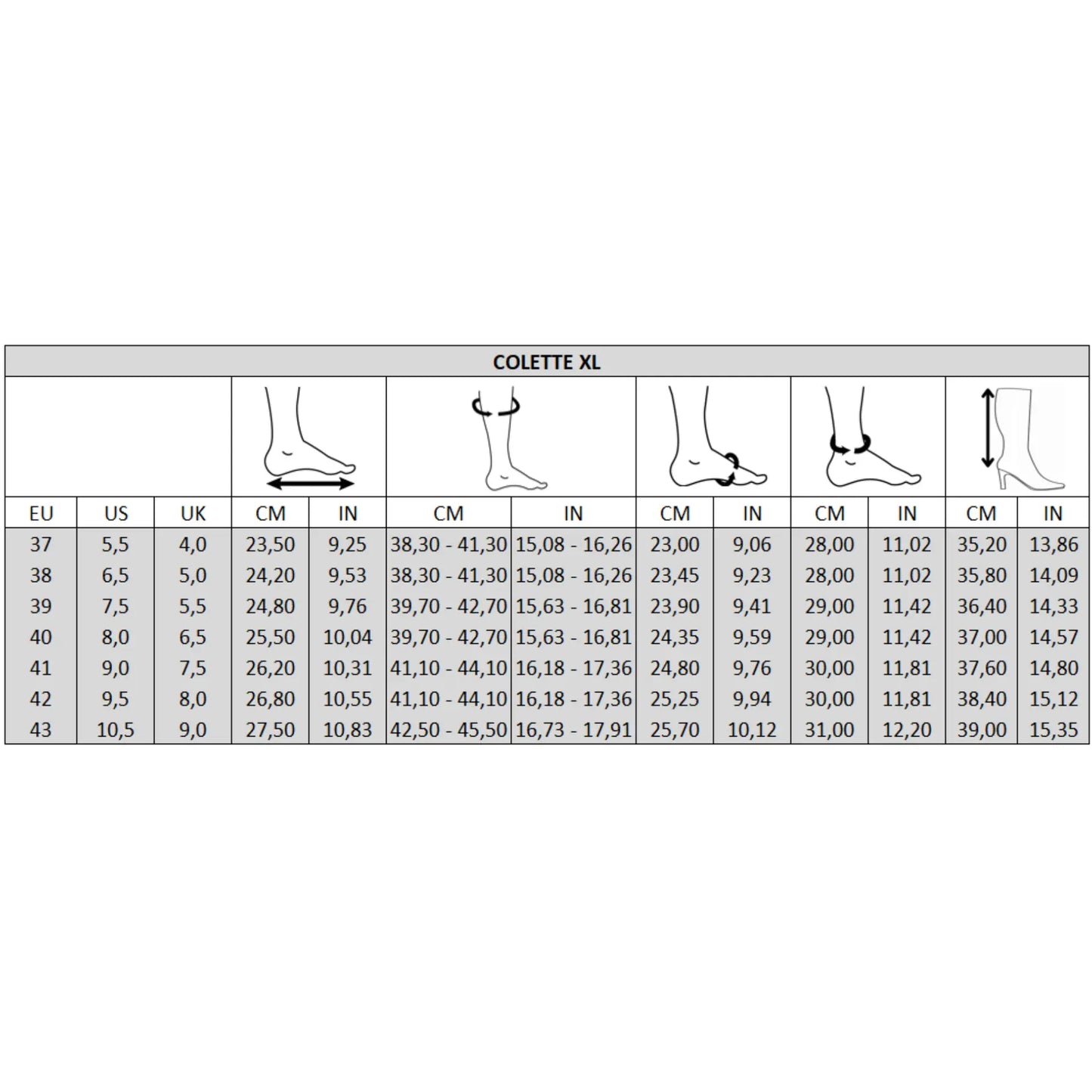 Bottes à mollet large XL - Modèle Colette