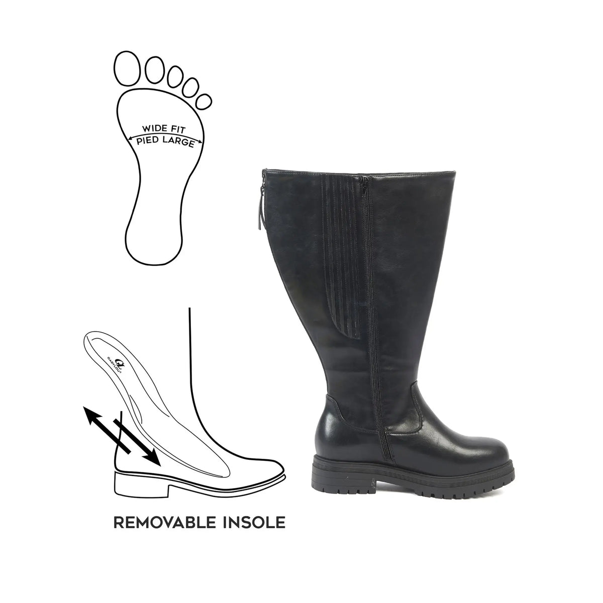 Bottes mollets larges 5XL - Julia
