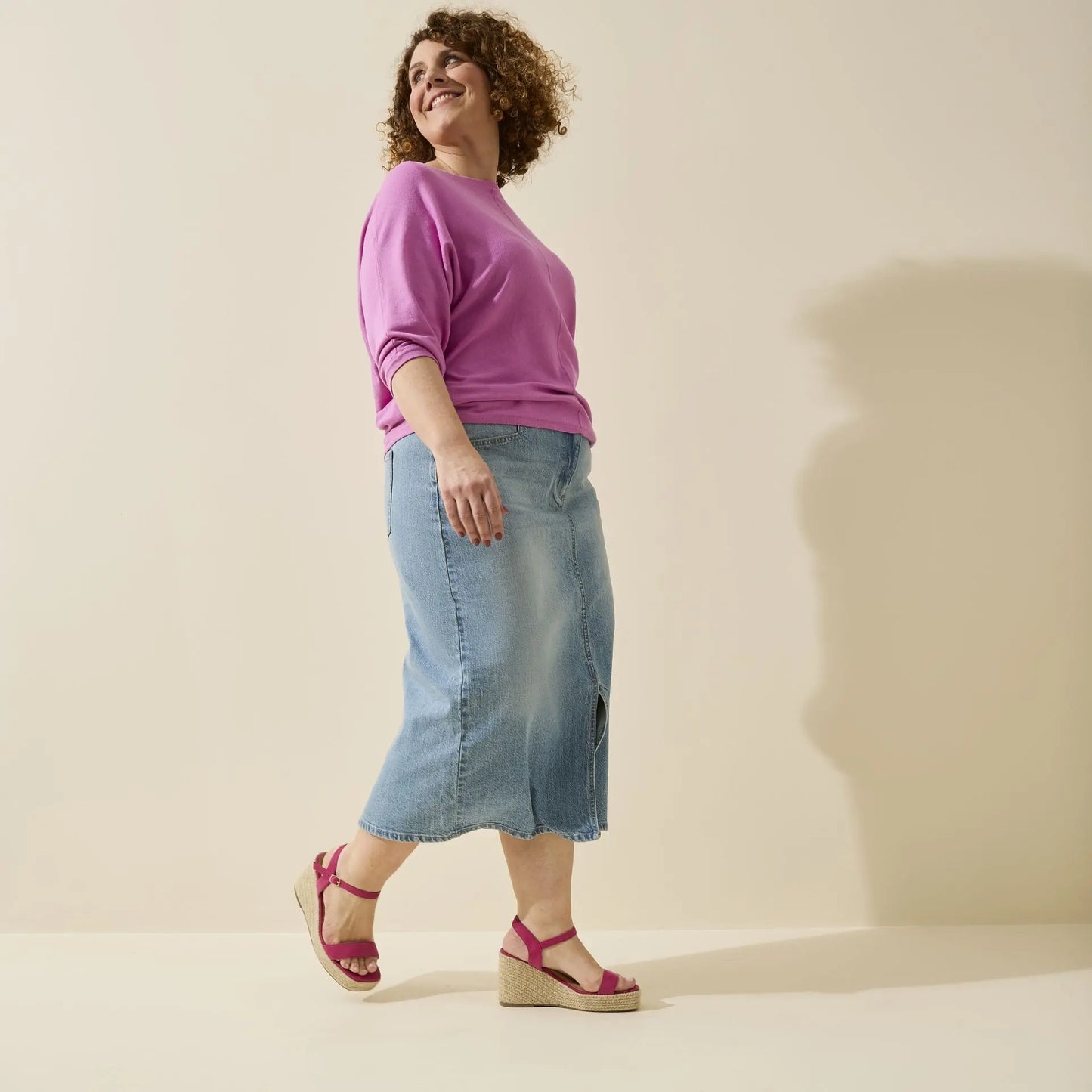 Sandales compensées à bout large ajustables, modèle H - Vic