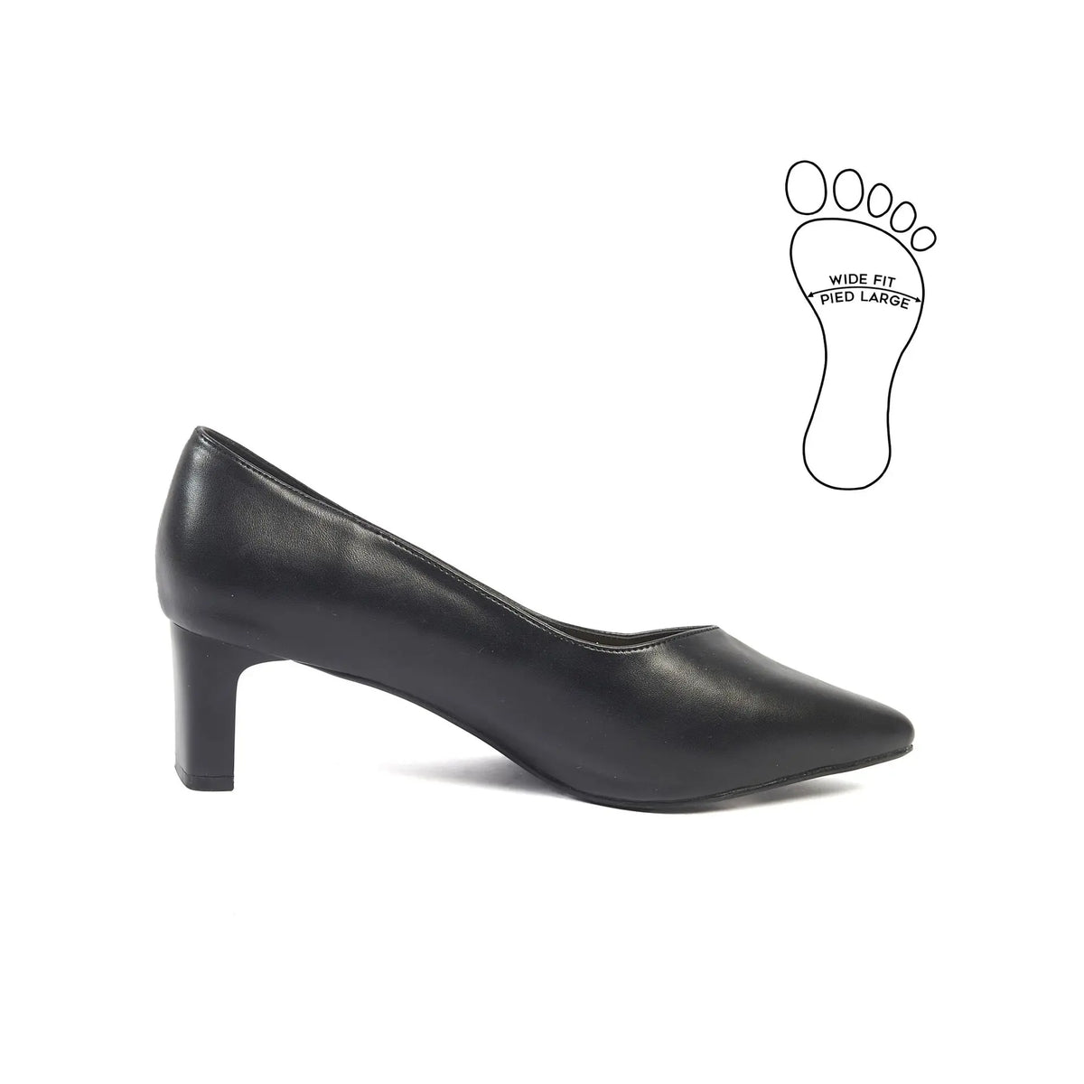Escarpins pieds larges H - Natacha