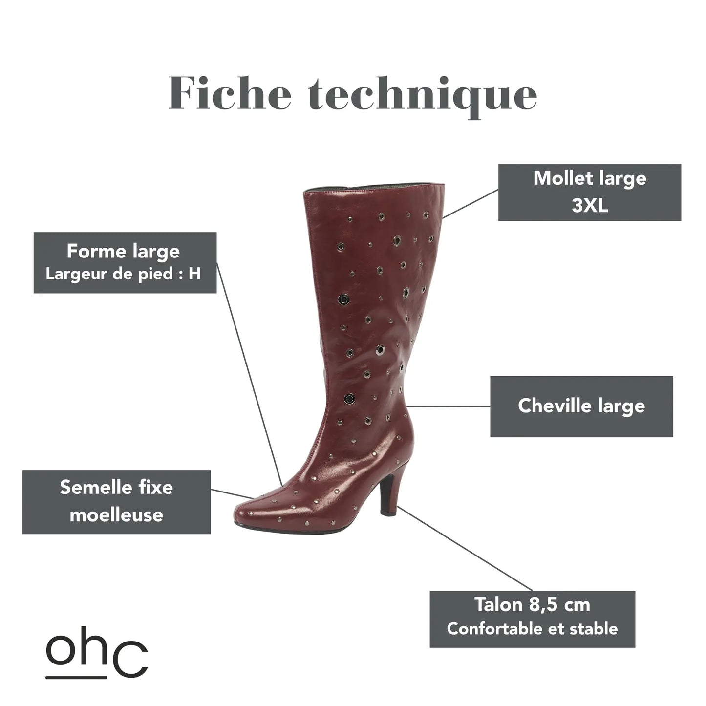 Bottes mollets larges 3XL - Avocado
