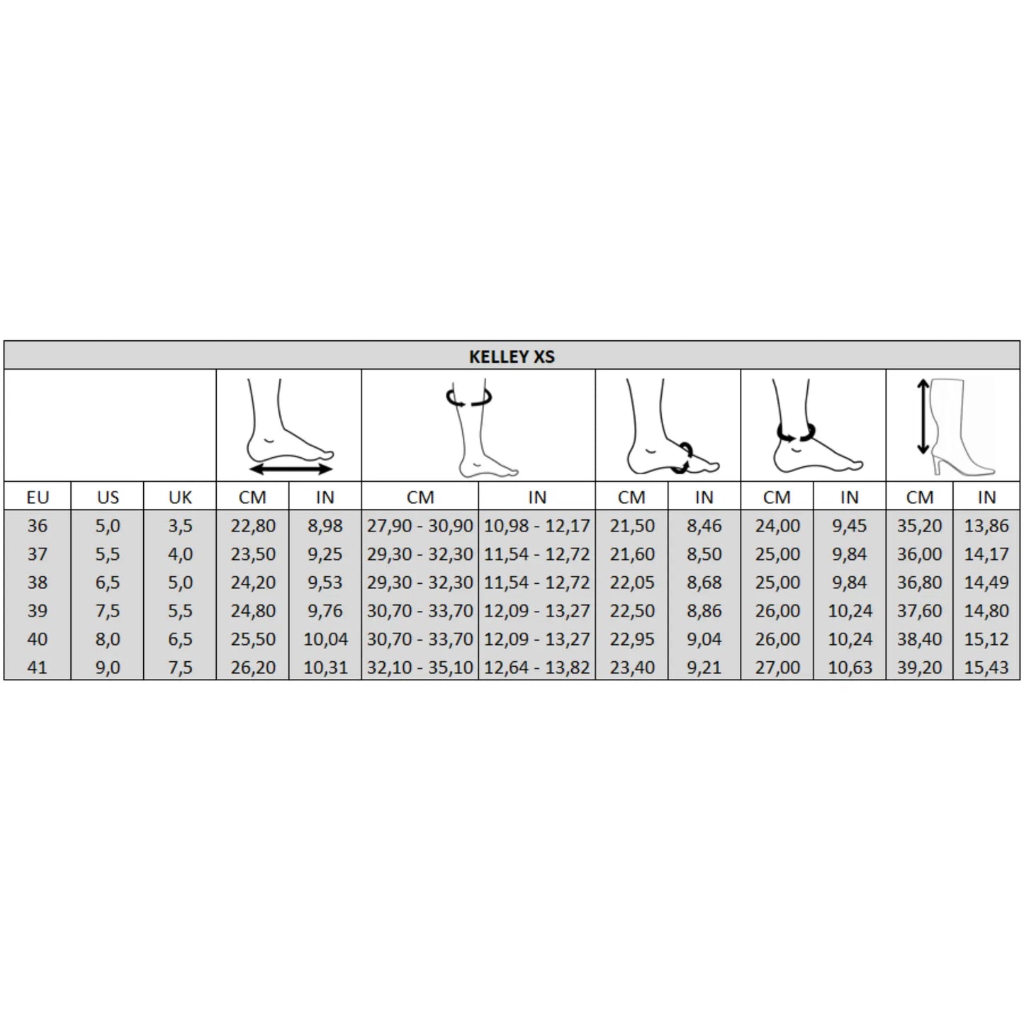 Bottes à mollet fin XS - Modèle Kelley